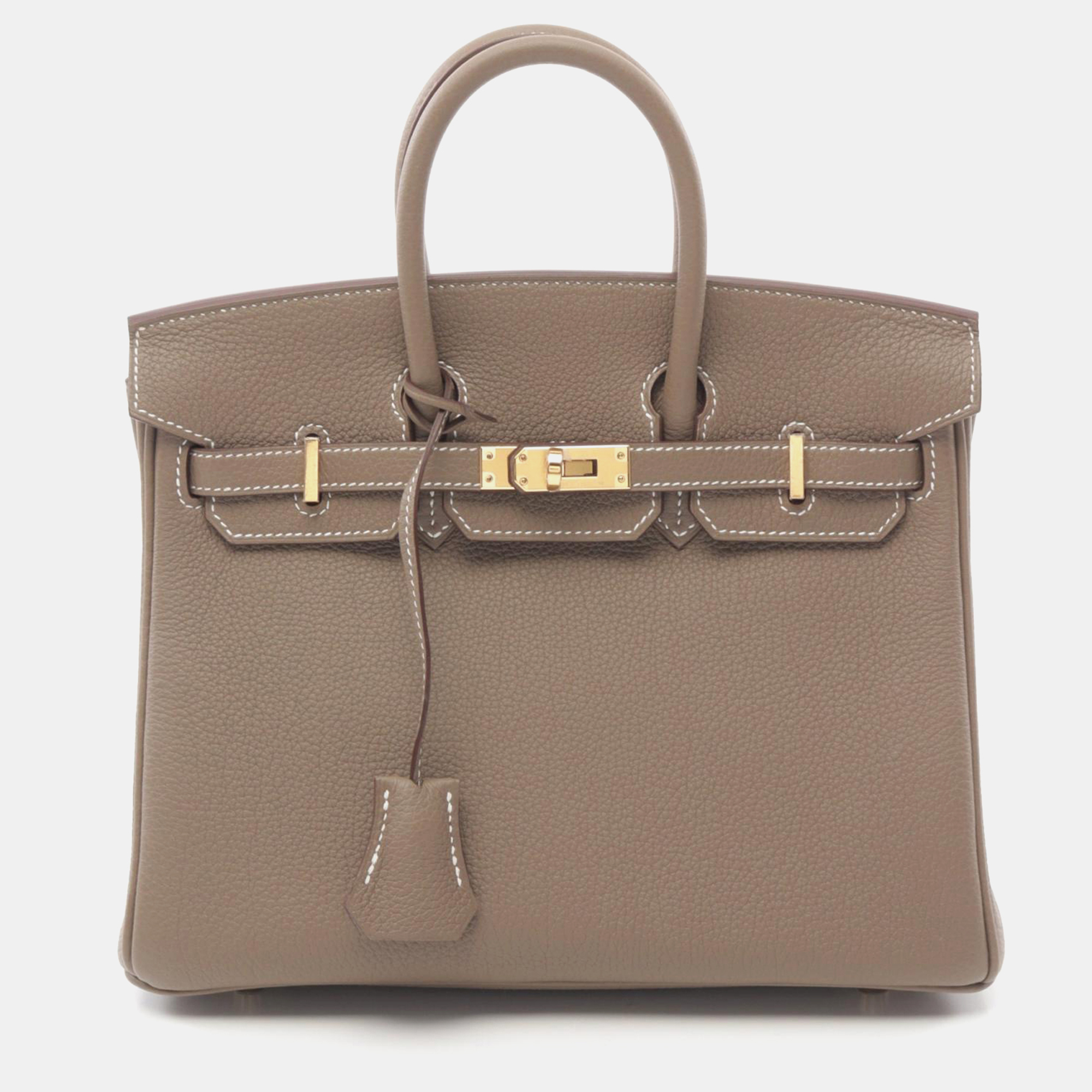 

Hermes Brown Togo Leather Birkin 25 Tote Bag