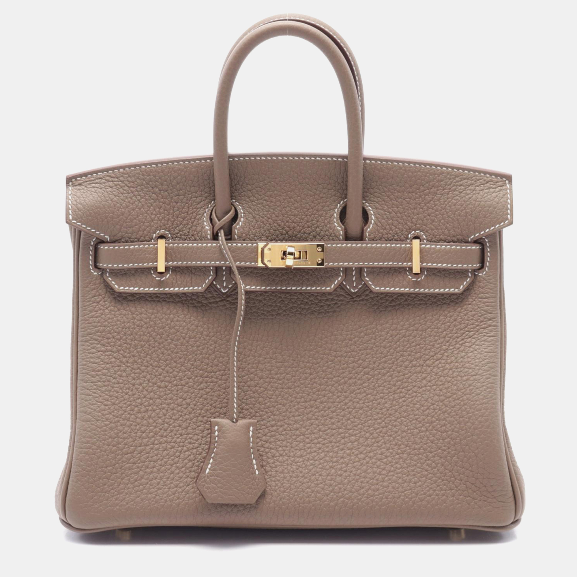 

Hermes Beige Togo Leather Birkin 25 Tote Bag