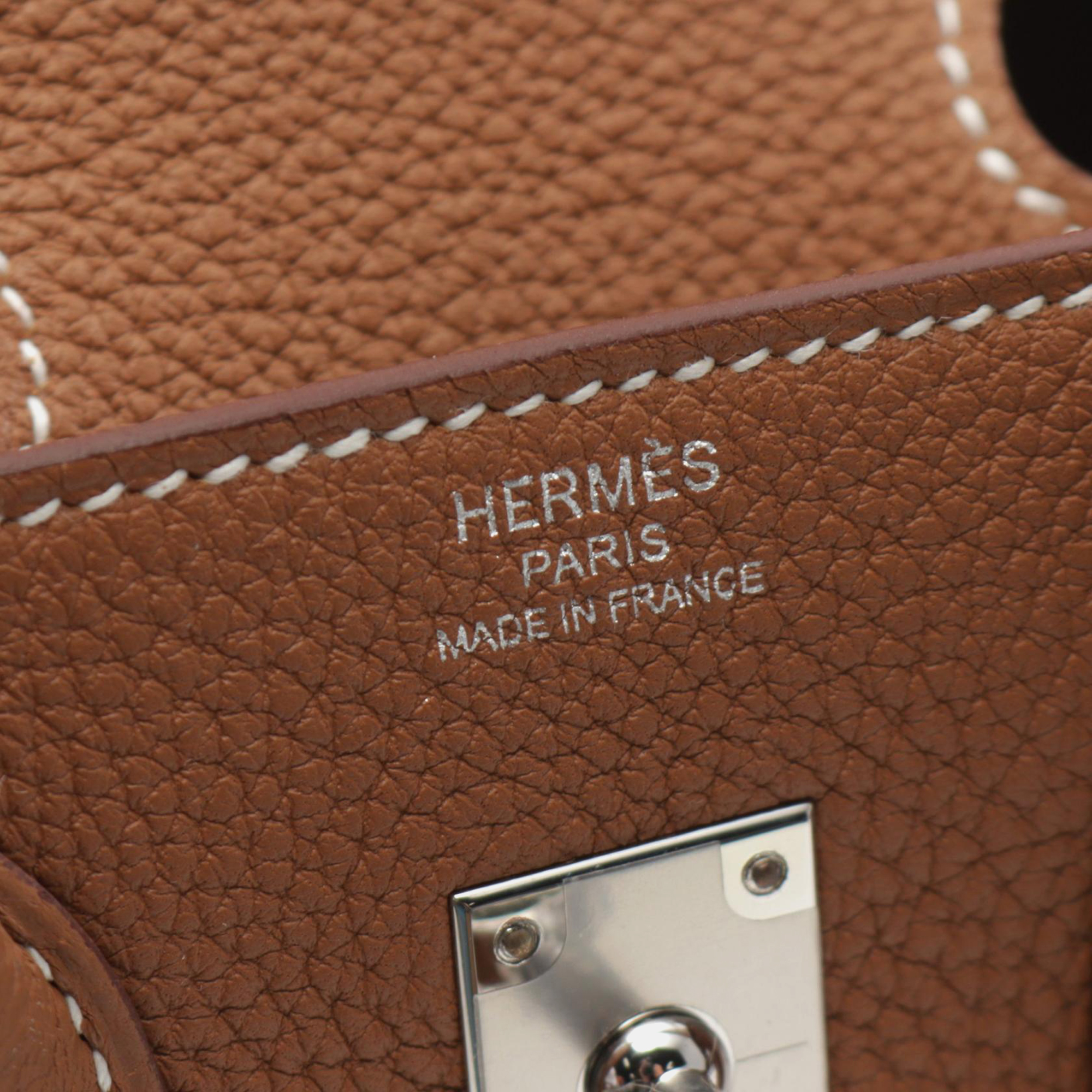 Hermes Brown Togo Leather Birkin 25 Tote Bag 5