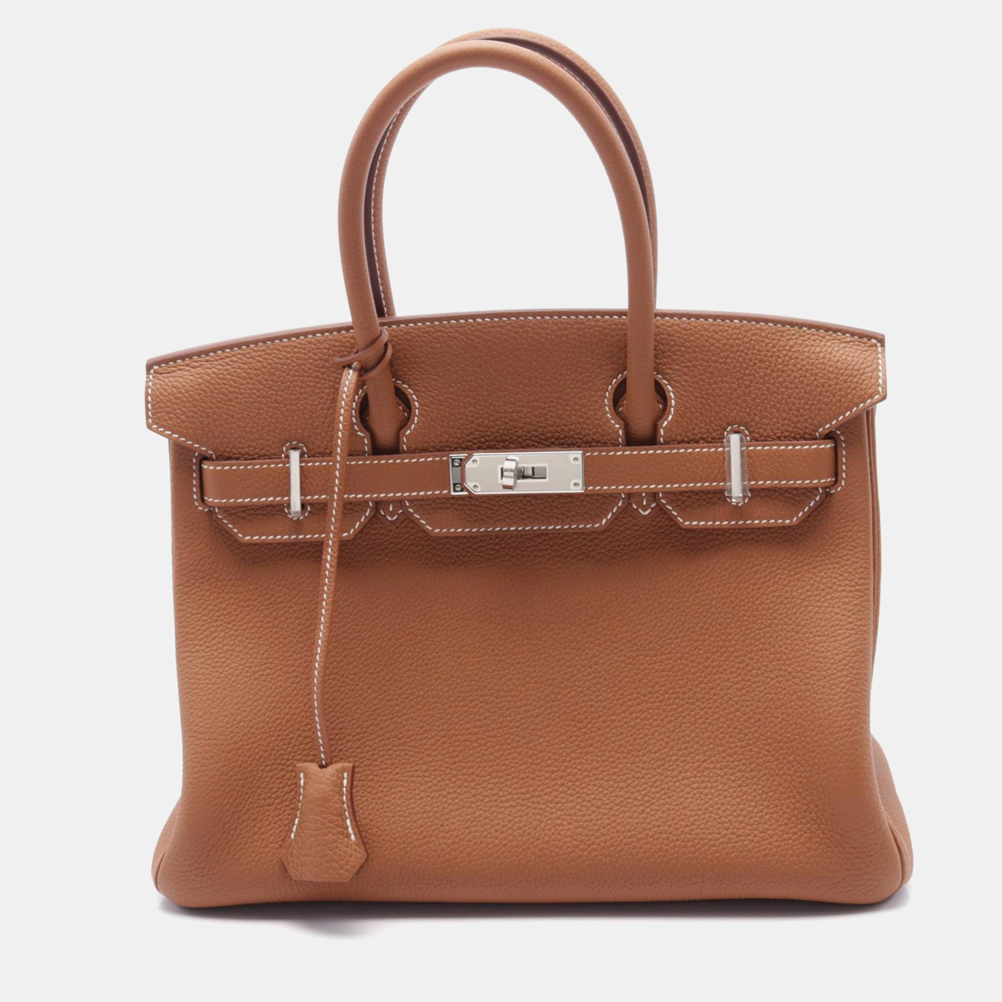 

Hermes Brown Togo Leather Birkin 30 Tote Bag