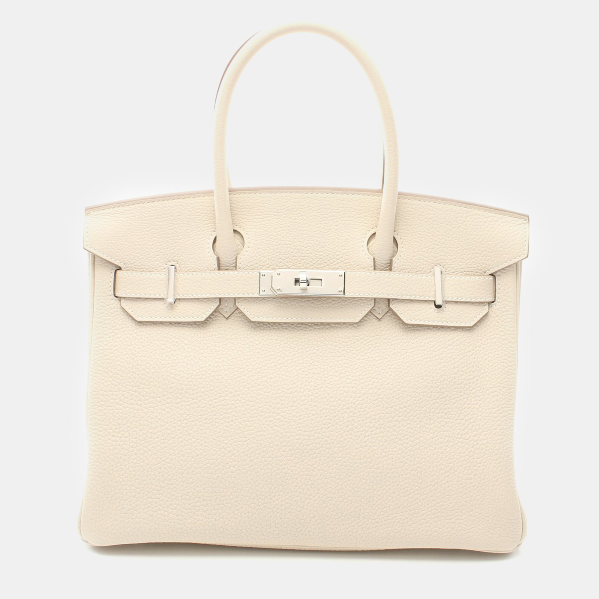 

Hermes White Togo Leather Birkin 30 Tote Bag