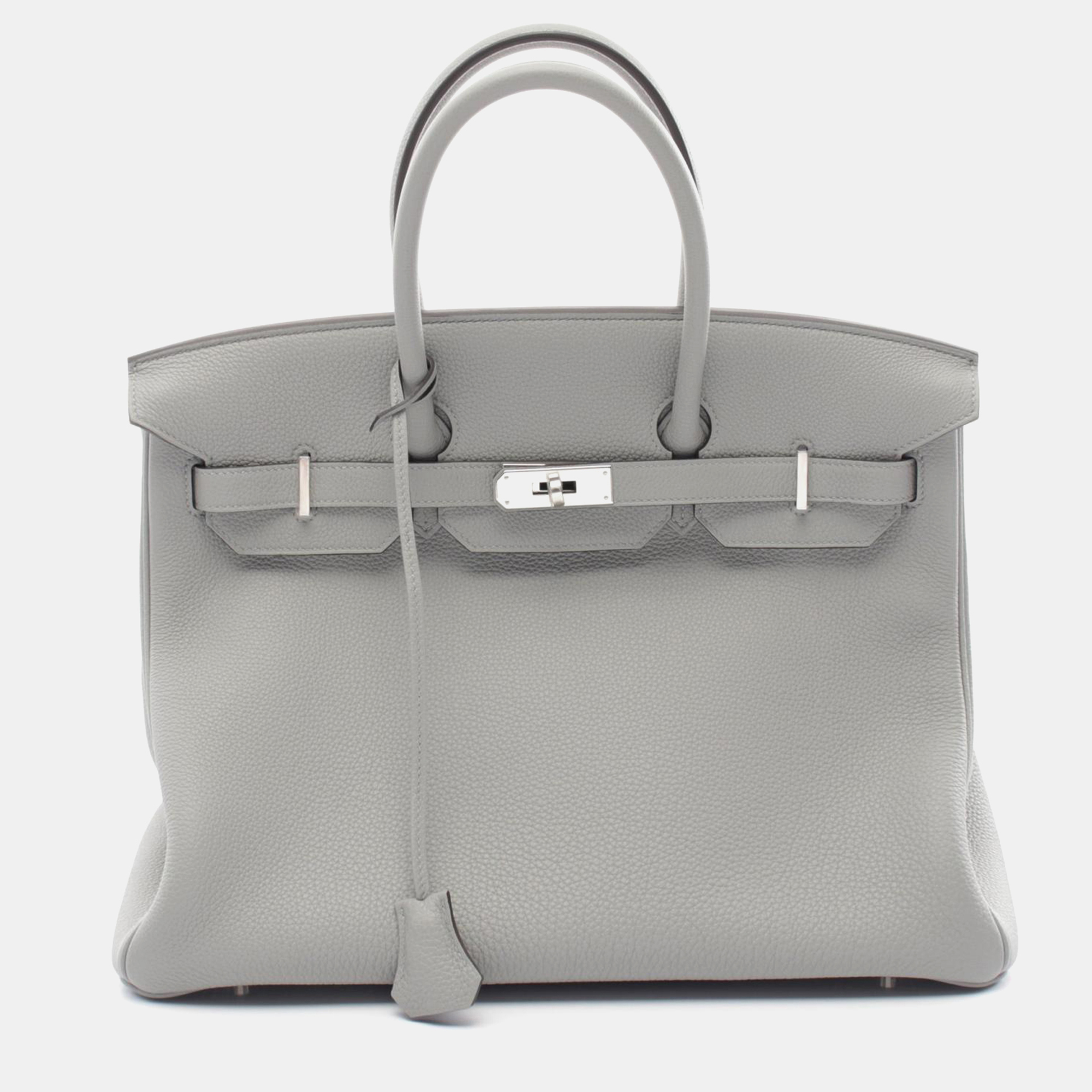 

Hermes Grey Togo Leather Birkin 35 Tote Bag