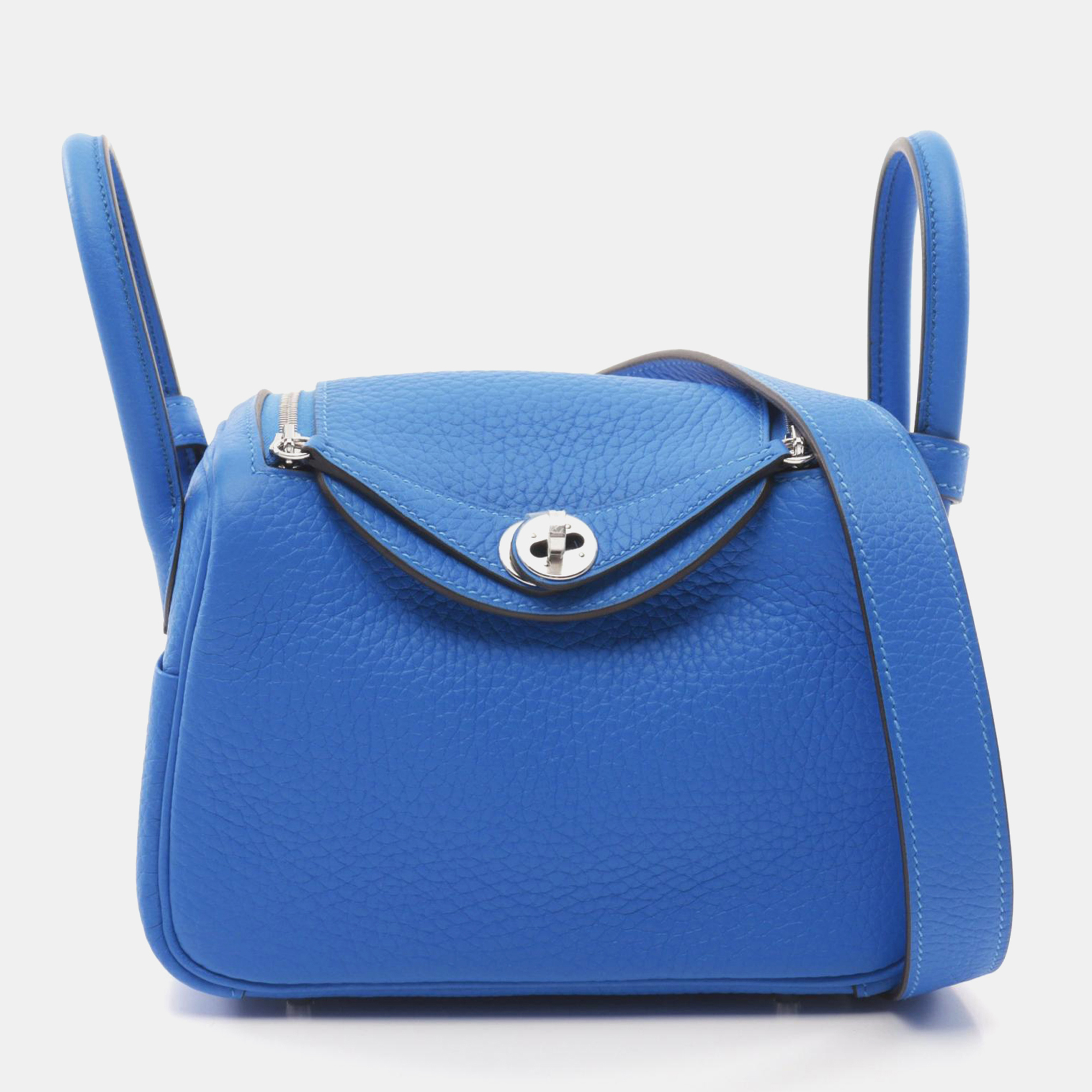 

Hermes Blue Leather Lindy Mini Shoulder Bag