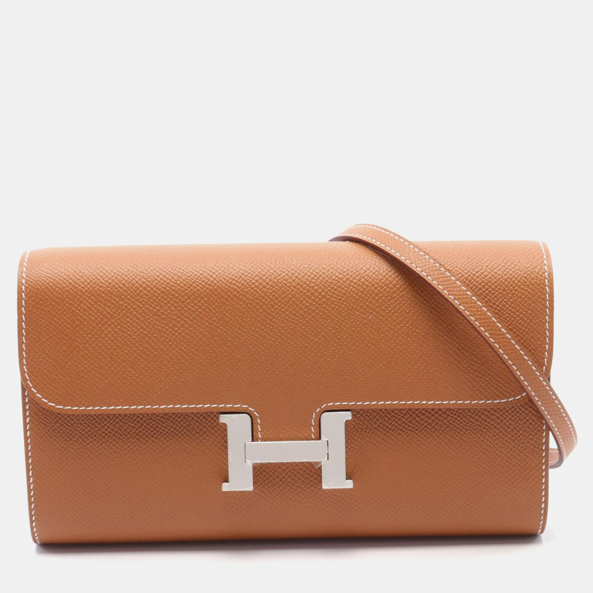 

Hermes Brown Leather Constance Long To Go Shoulder Bag