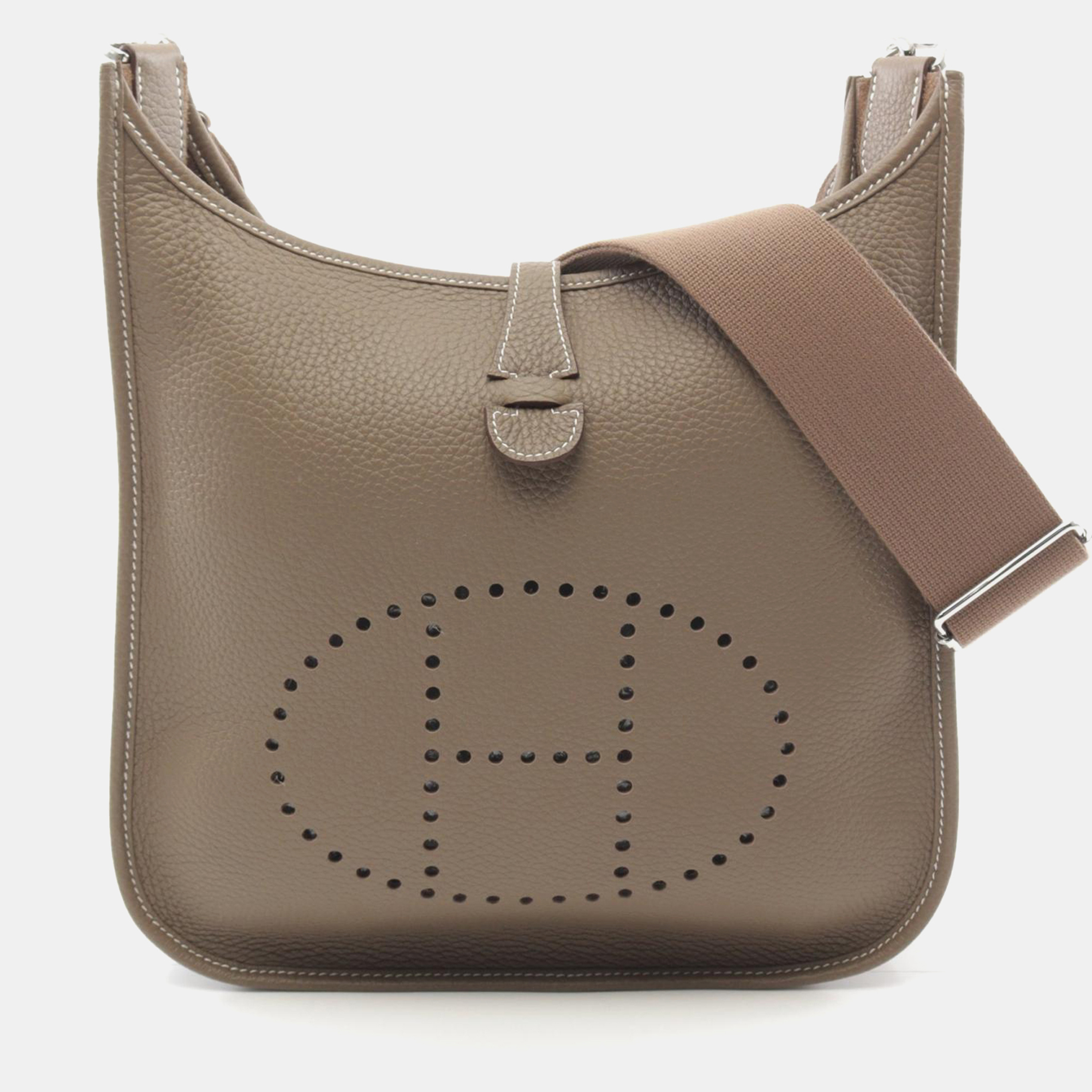 

Hermes Brown Leather Evelyne III PM Shoulder Bag