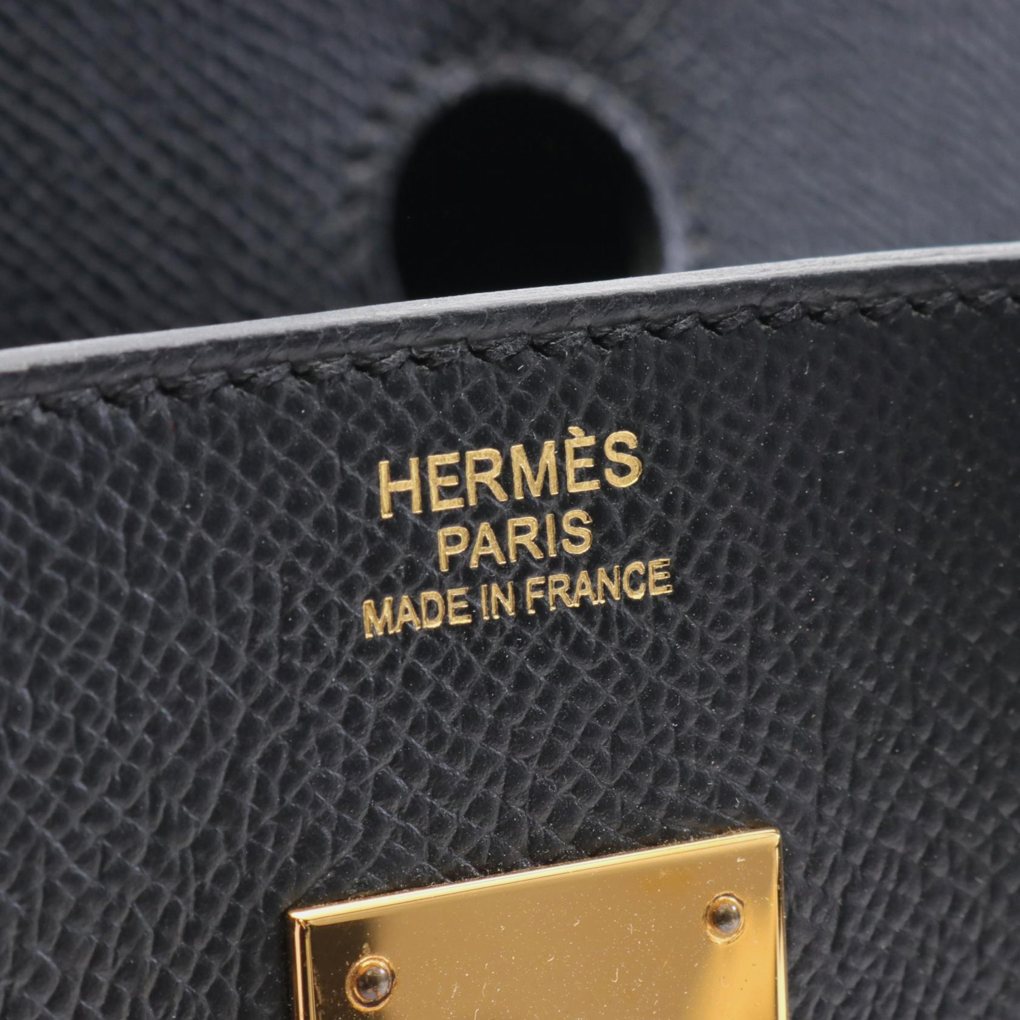 Hermes Black Leather Birkin 30 Tote Bag 6