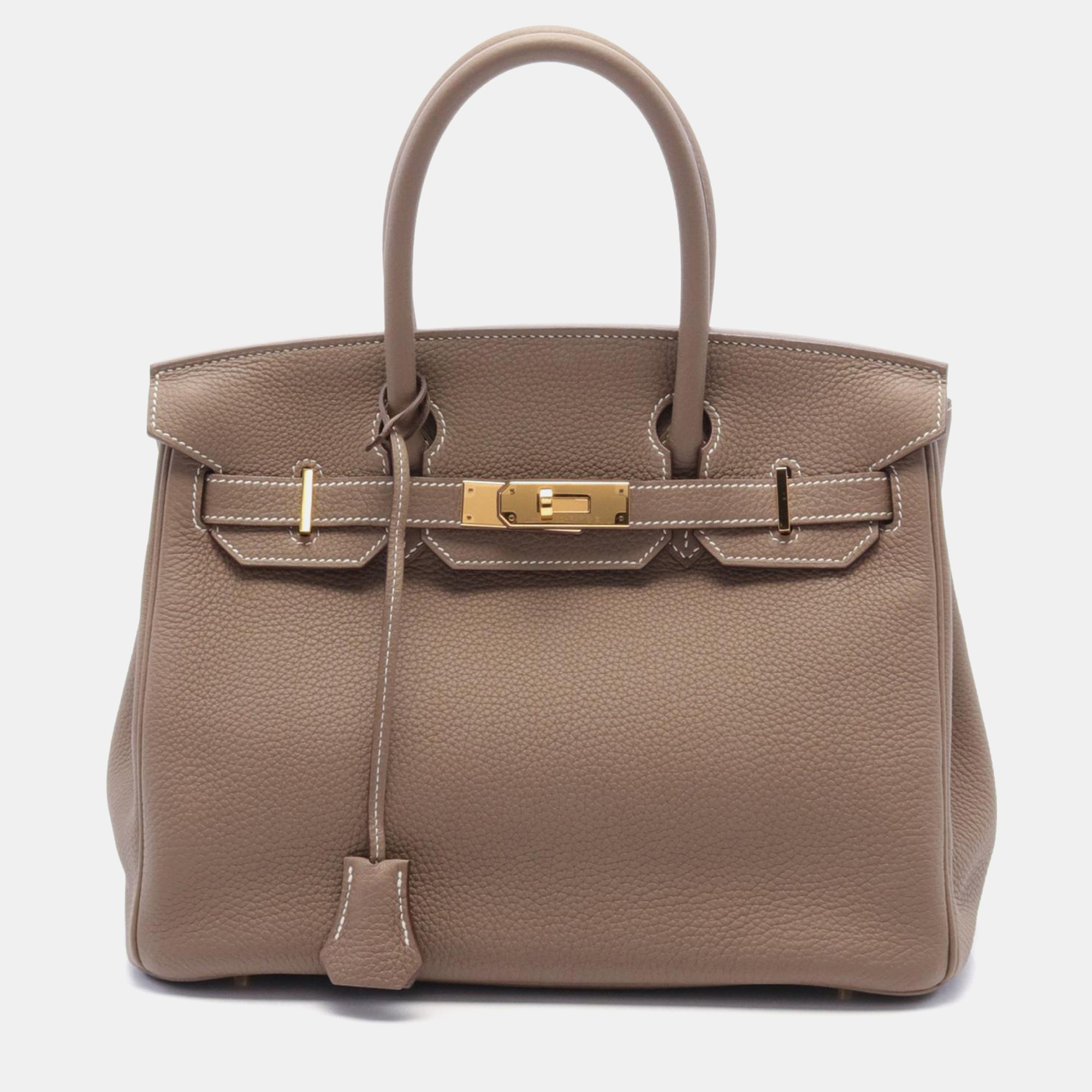 

Hermes Brown Togo Leather Birkin 30 Tote Bag