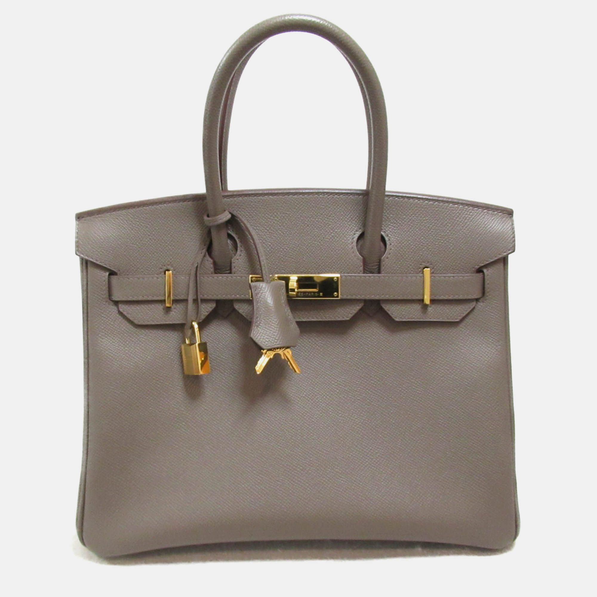 Hermes Beige Leather Birkin 30 Tote Bag