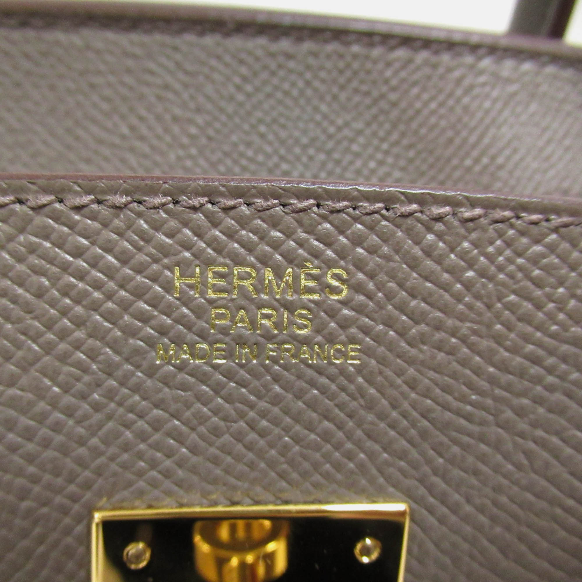 Hermes Beige Leather Birkin 30 Tote Bag 6