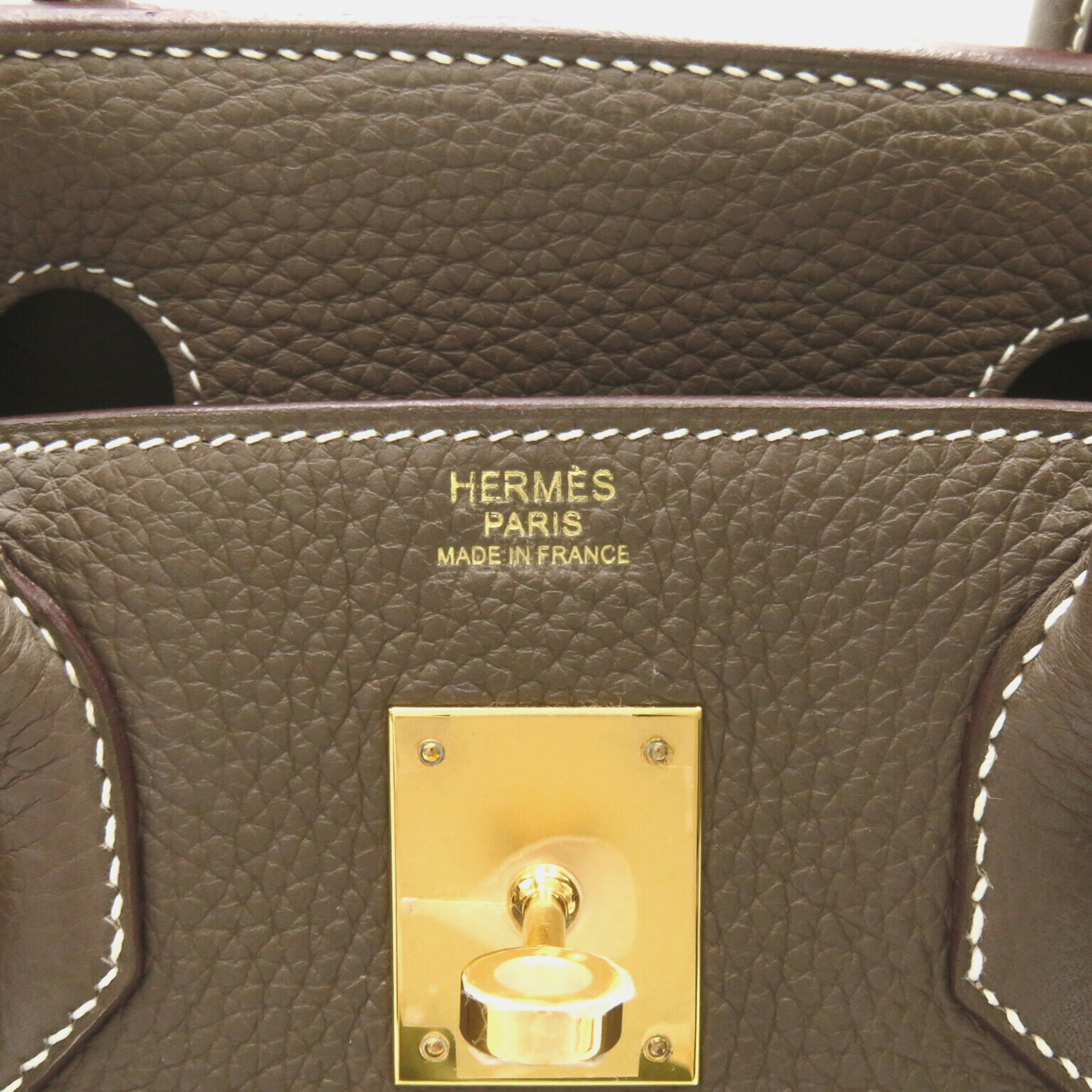 Hermes Grey Togo Leather Birkin 30 Tote Bag 6