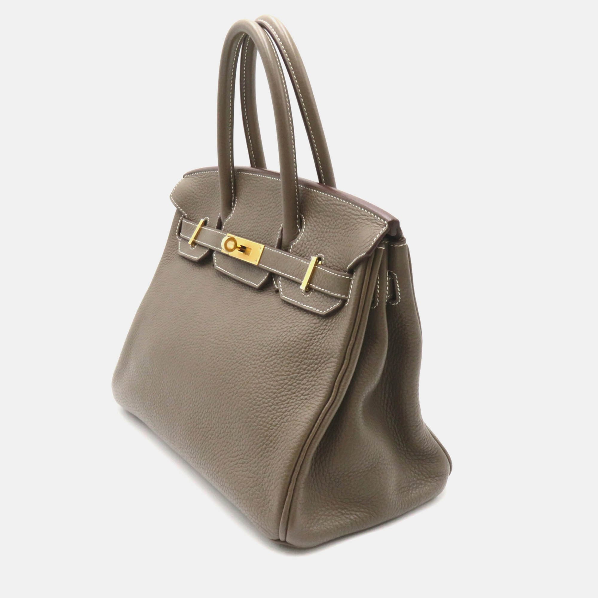 Hermes Grey Togo Leather Birkin 30 Tote Bag 