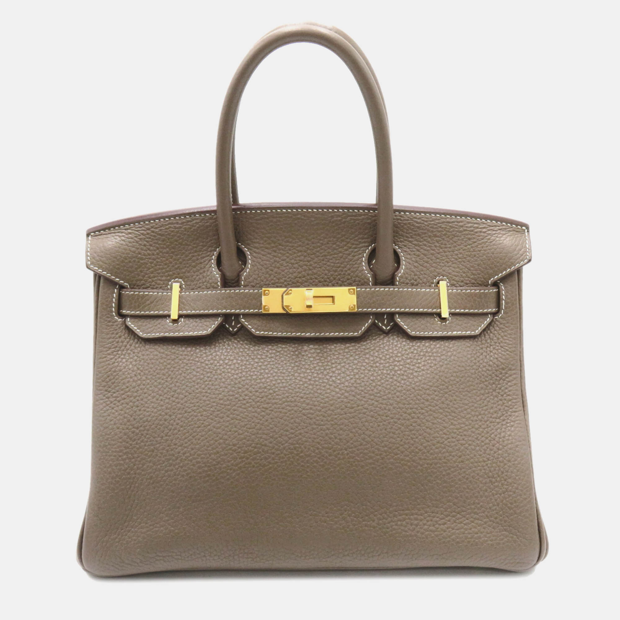 

Hermes Grey Togo Leather Birkin 30 Tote Bag, Brown