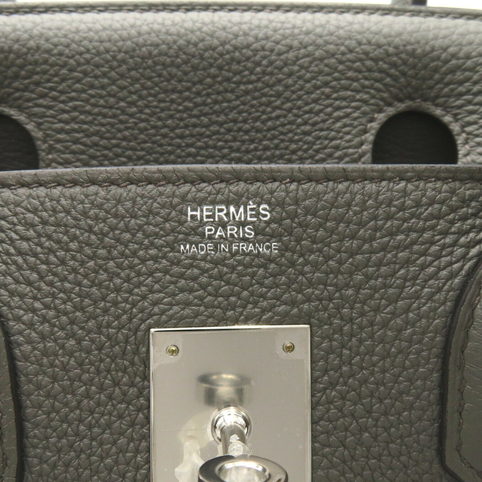 Hermes Grey Togo Leather Birkin 30 Tote Bag 6