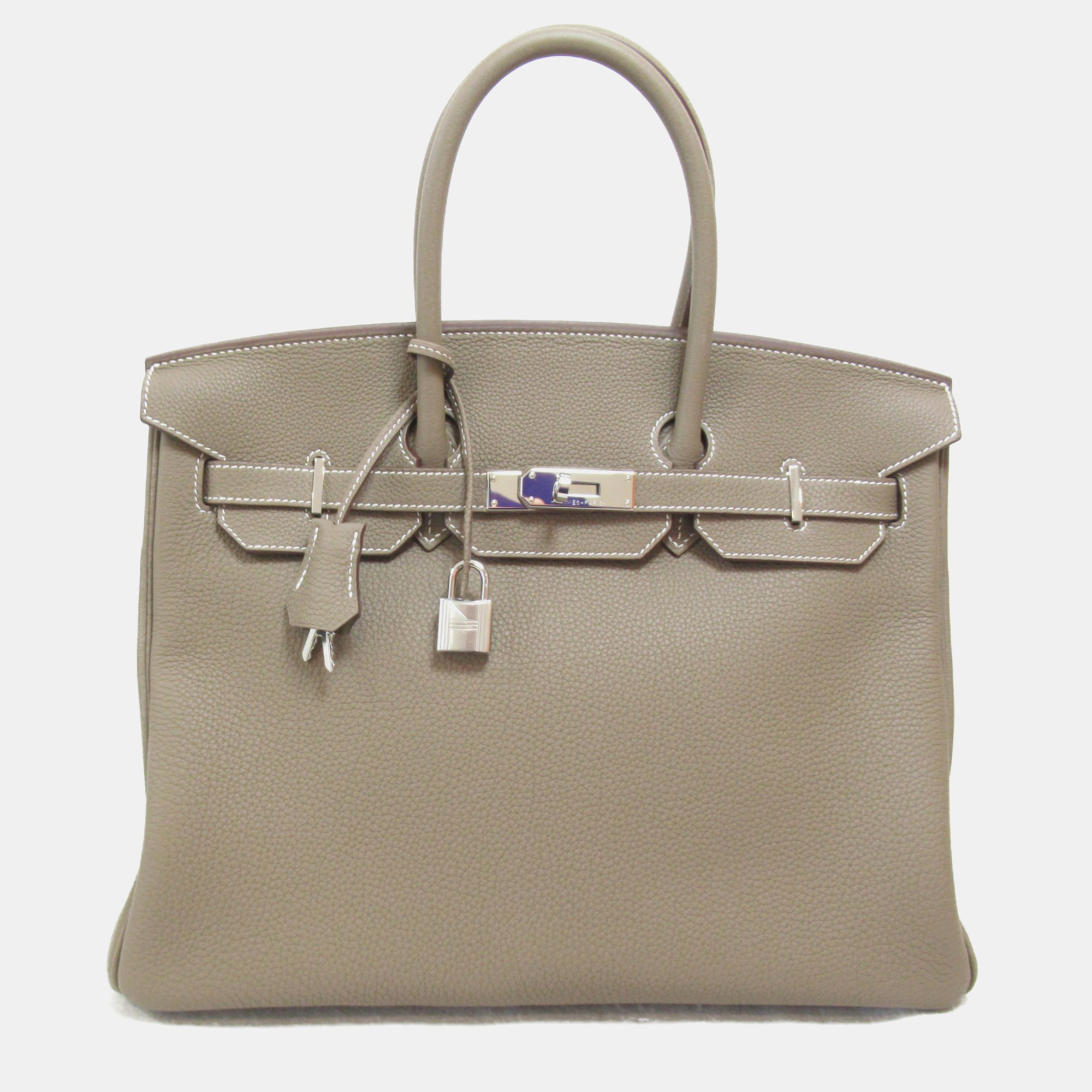 Hermes Brown Leather Birkin 35 Tote Bag