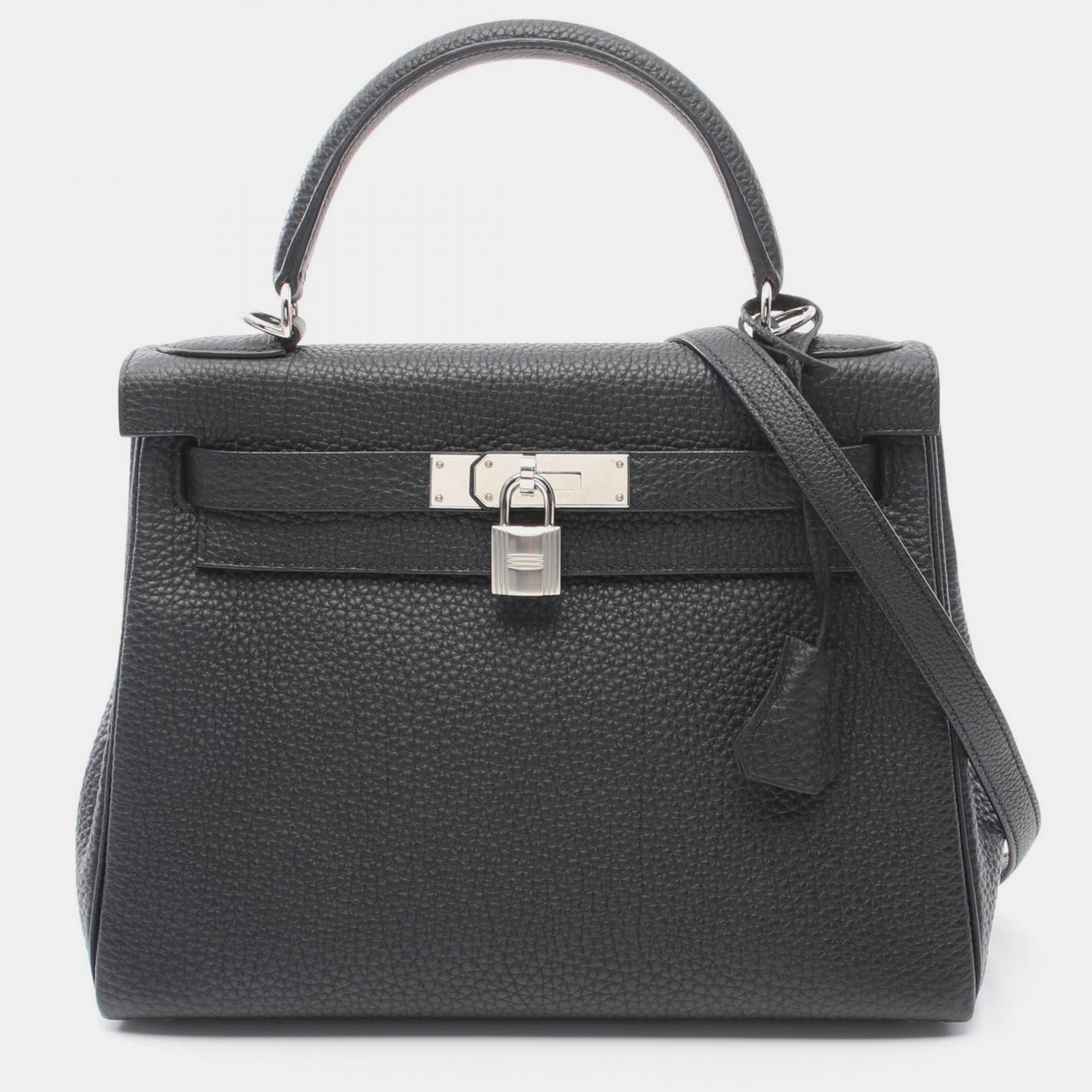 

Hermes Black Togo Leather Kelly 28 Tote Bag