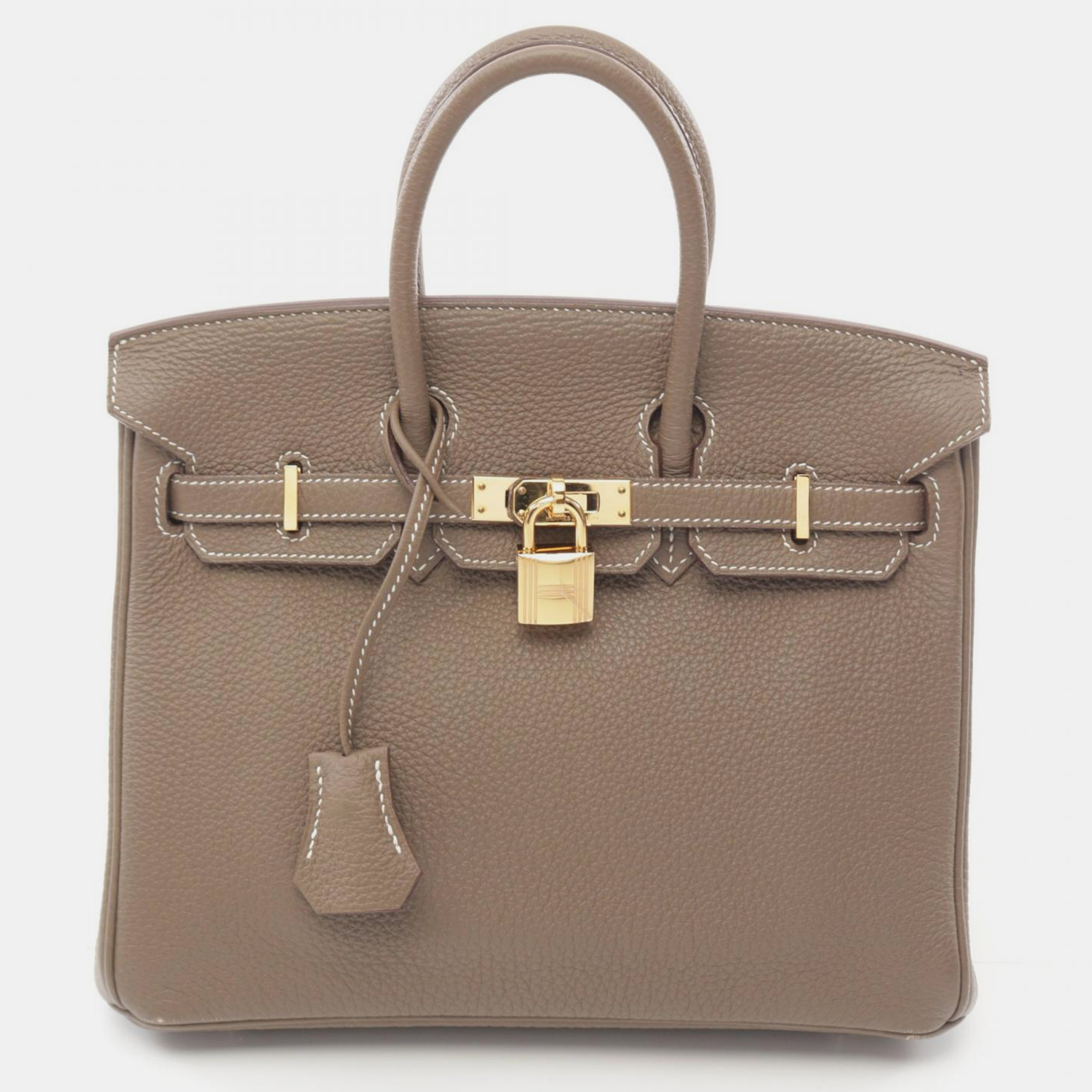 

Hermes Brown Togo Leather Birkin 25 Tote Bag