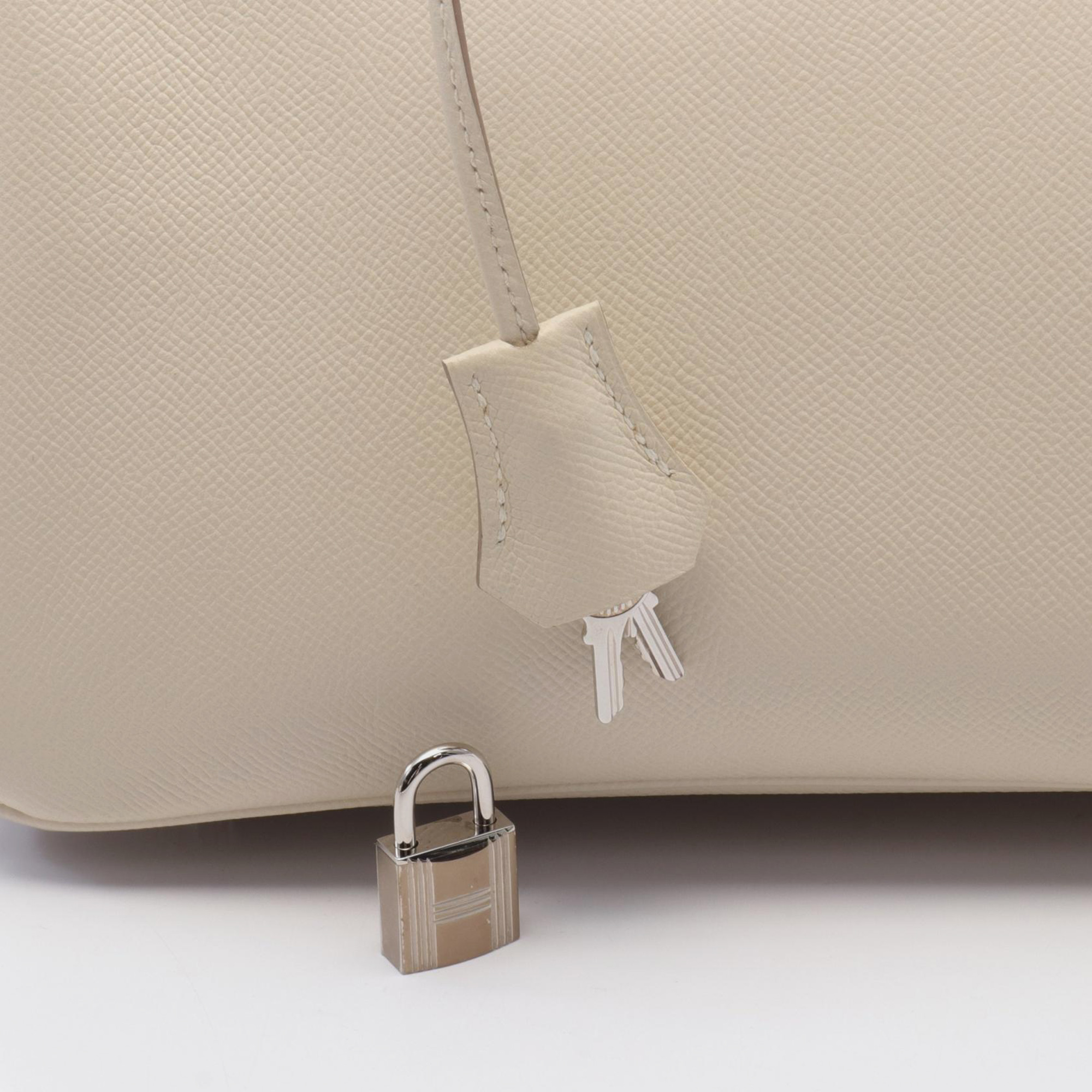 Hermes Ivory Leather Birkin 30 Tote Bag 5