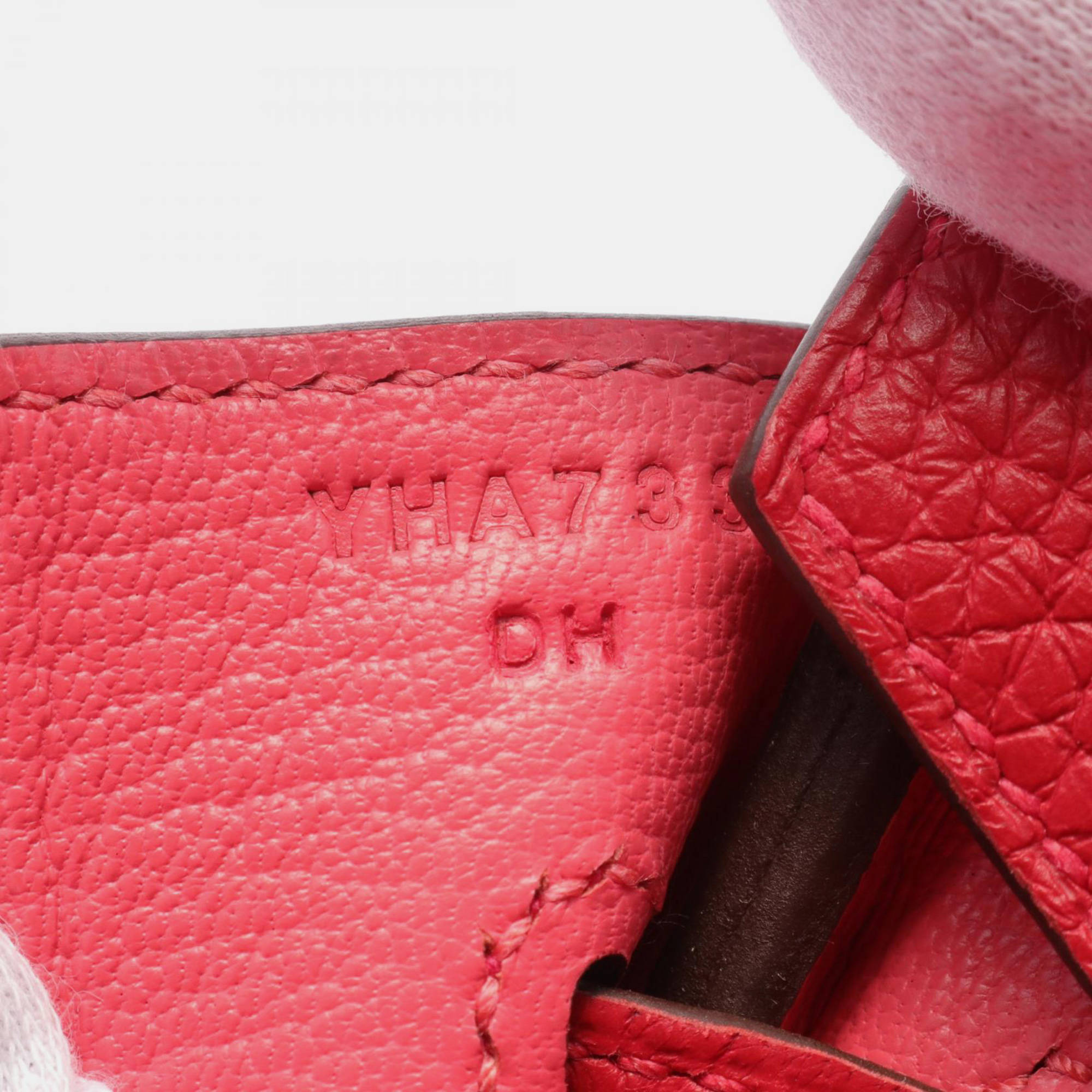 Hermes Red Verso Leather Birkin 30 Tote Bag 2