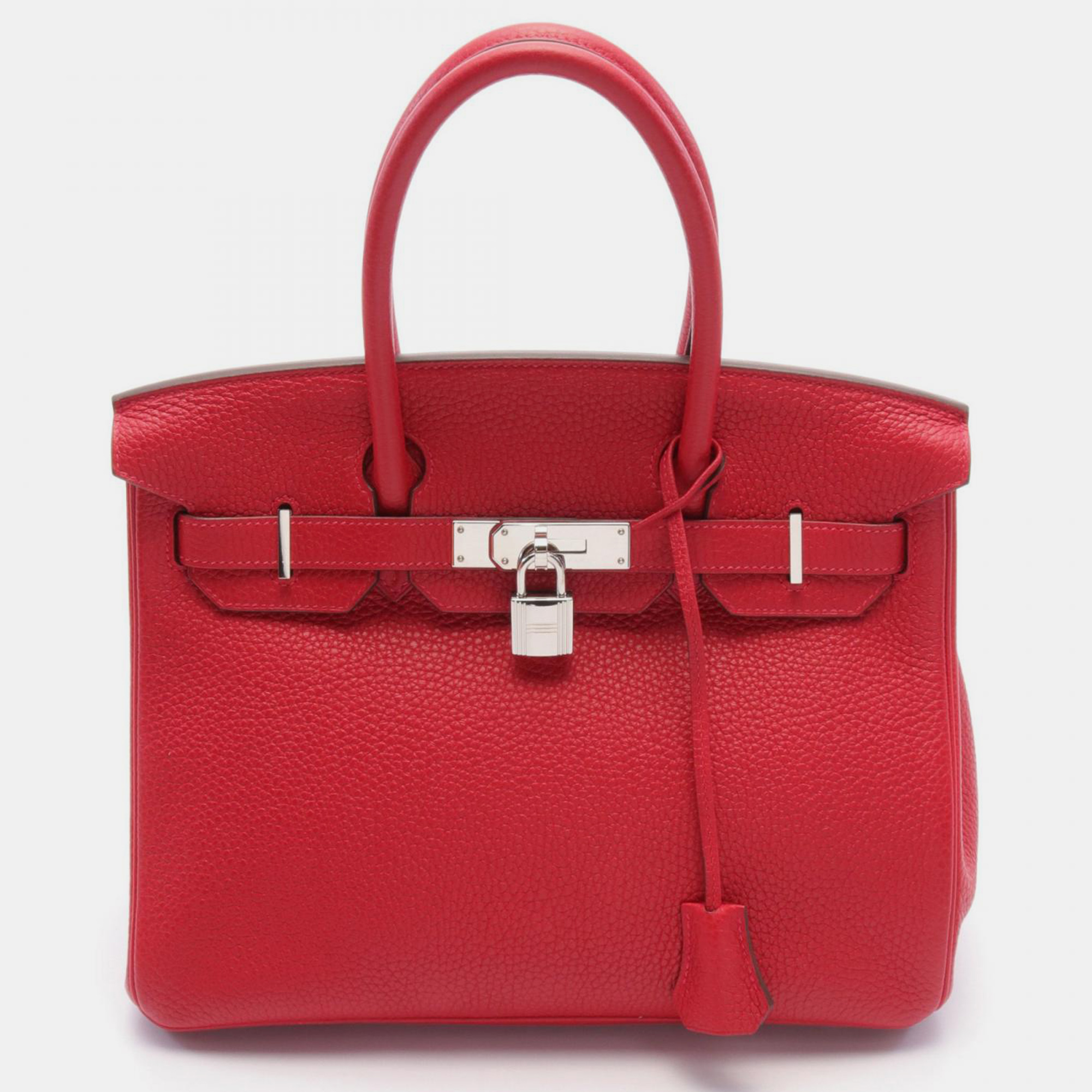 

Hermes Red Verso Leather Birkin 30 Tote Bag