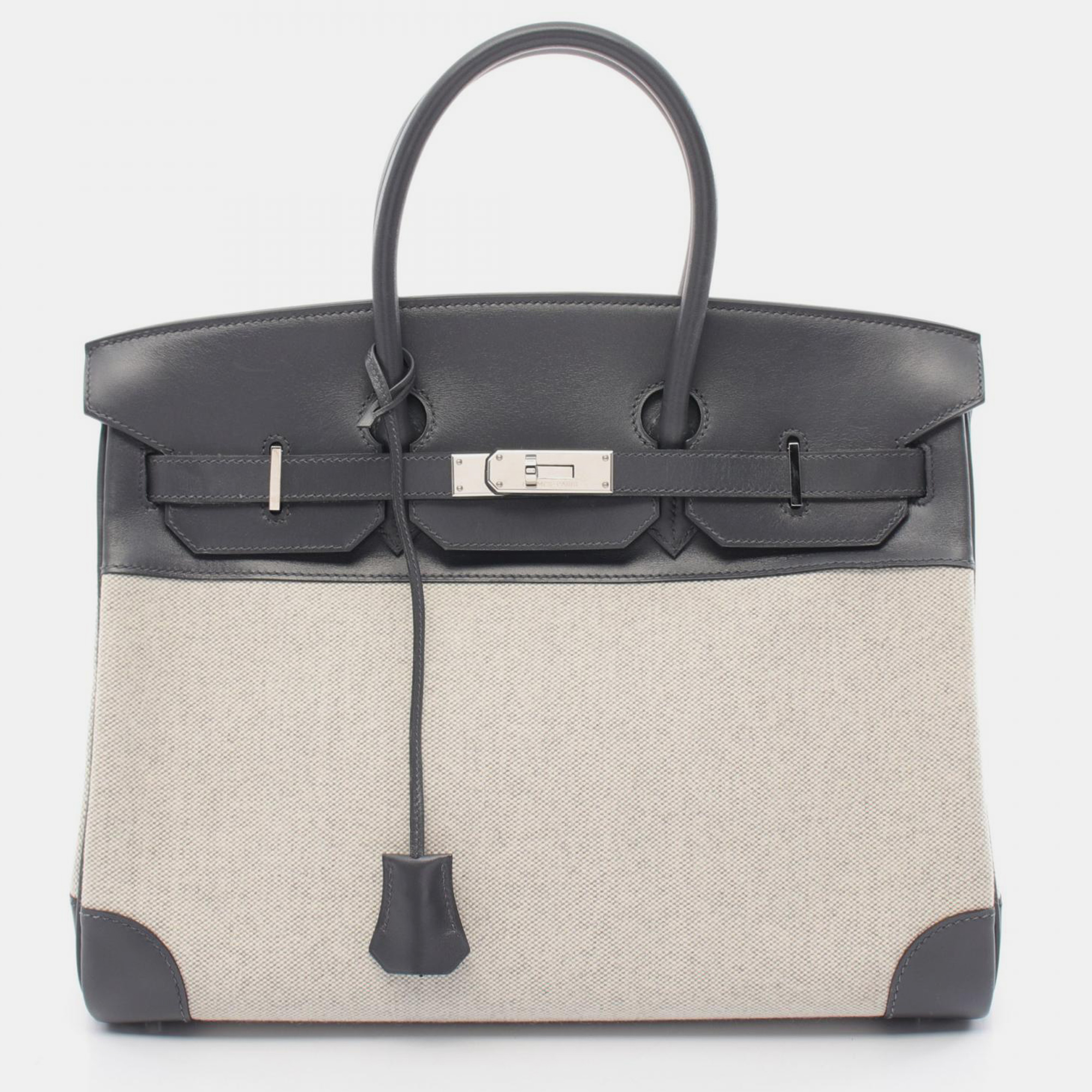 

Hermes Gray Tone Leather Birkin 35 Tote Bag, Grey