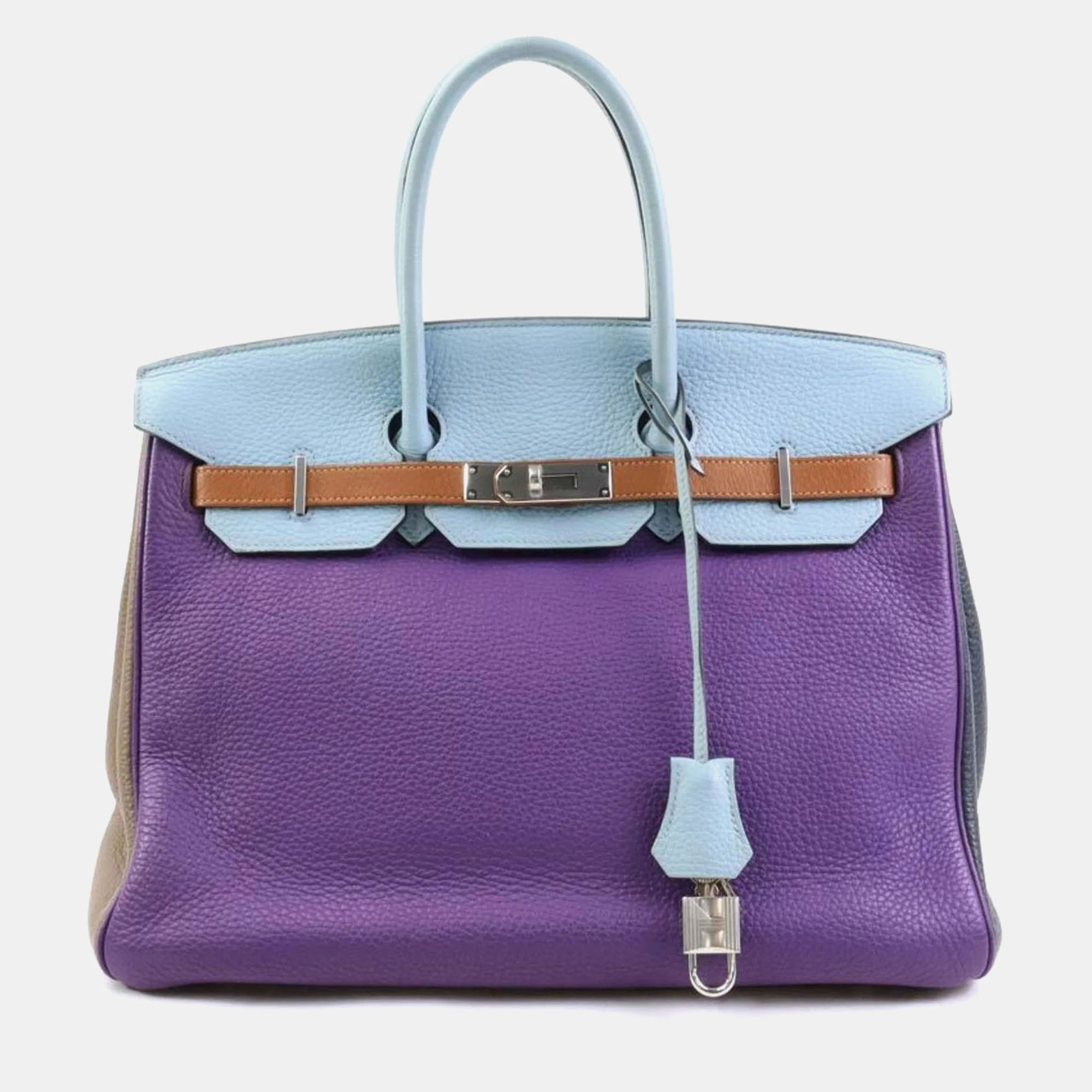 

Hermes Multicolor Taurillon Clemence Leather Birkin 35 Tote Bag