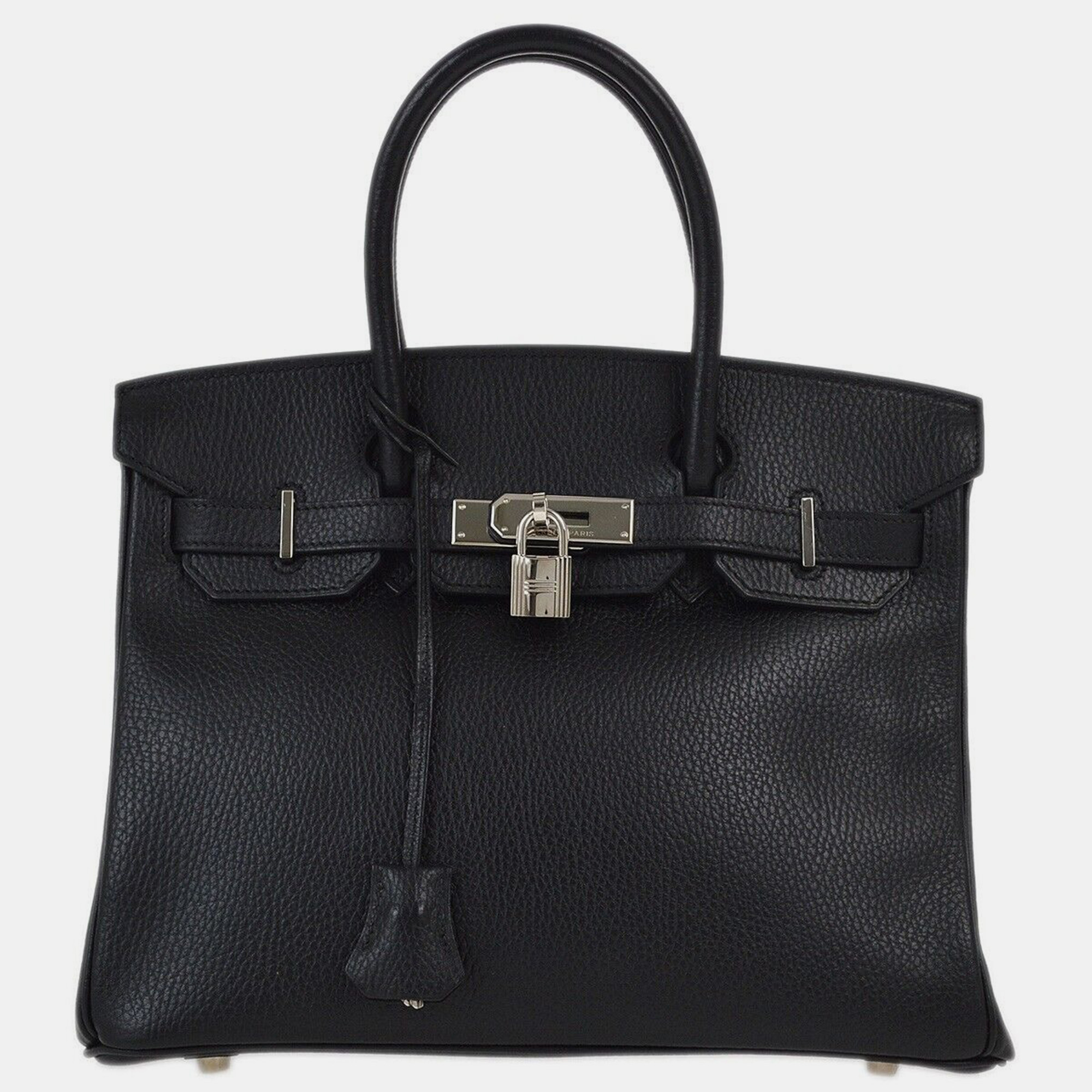 

Hermes Black Ardennes Leather Birkin 30 Handbag