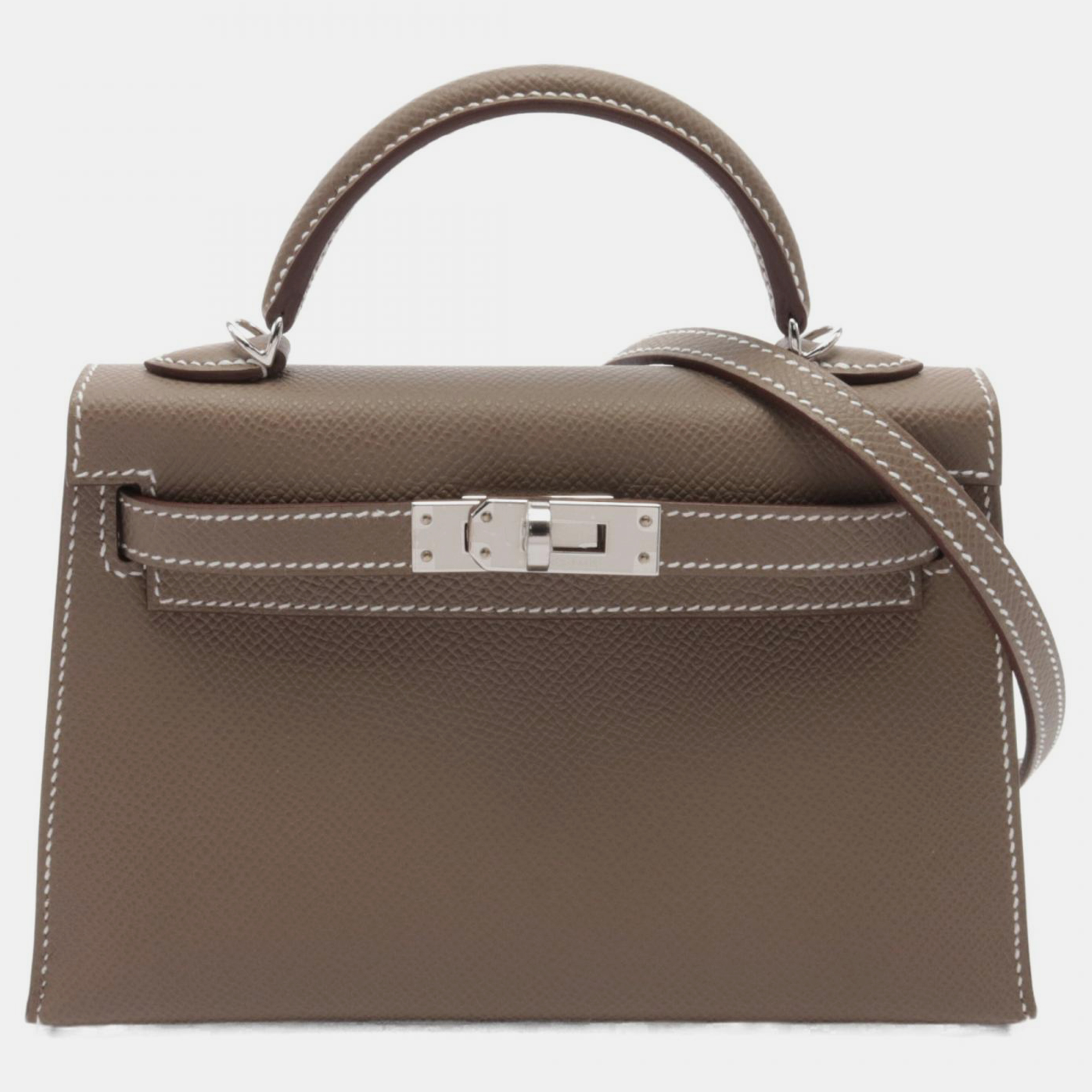 

Hermes Brown Epsom Leather Mini Kelly Handbag