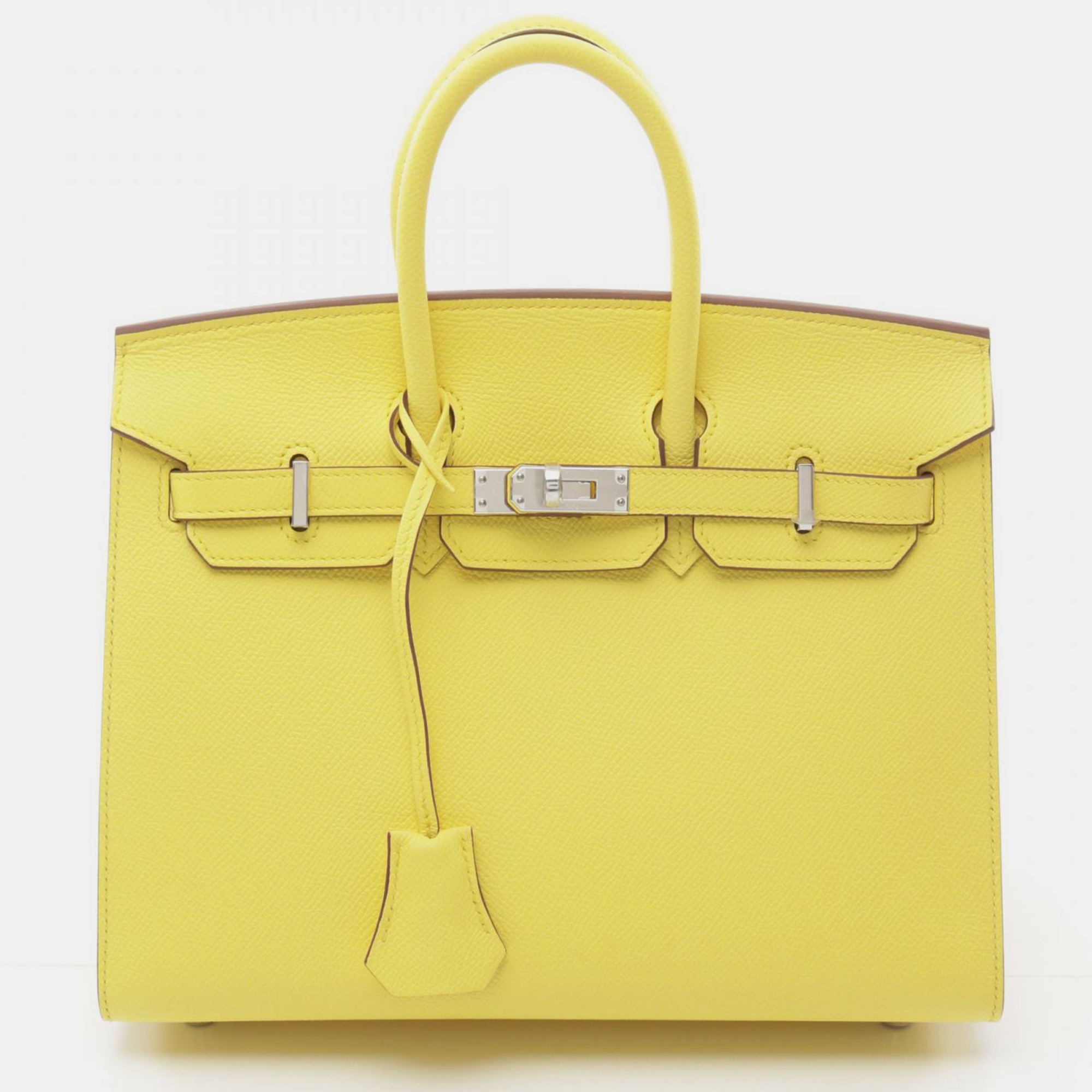 

Hermes Yellow Leather Birkin 25 Handbag