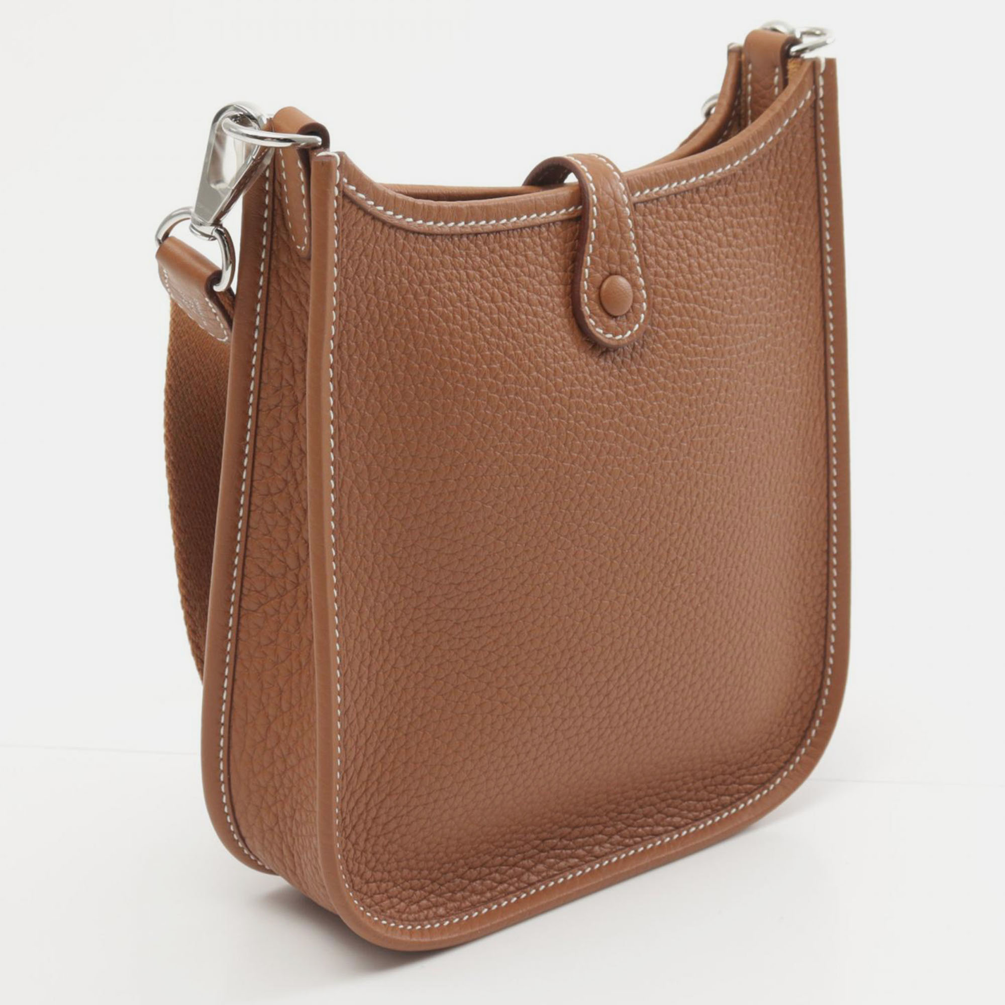Hermes Brown  Leather Evelyne TPM Crossbody Bag 