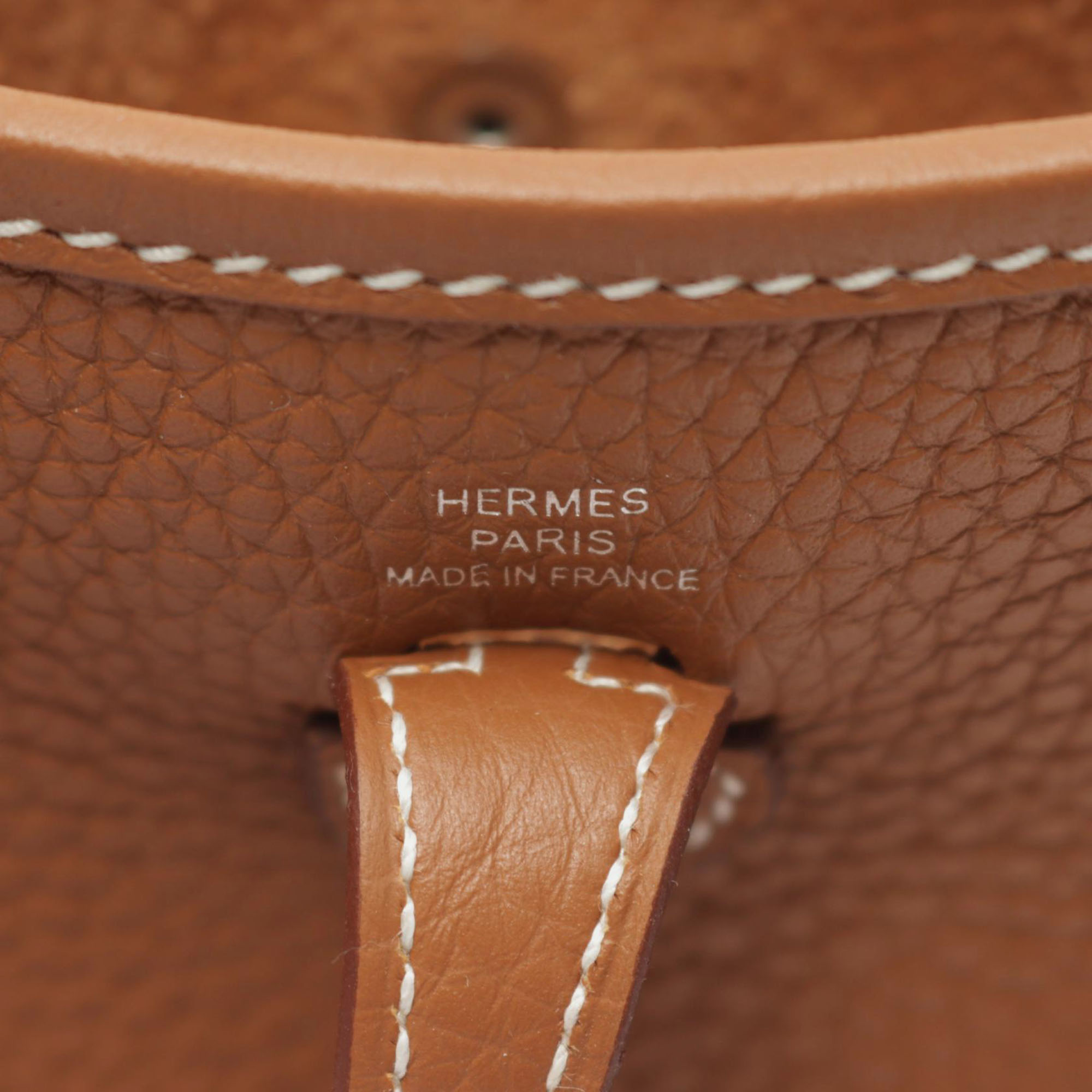 Hermes Brown  Leather Evelyne TPM Crossbody Bag 