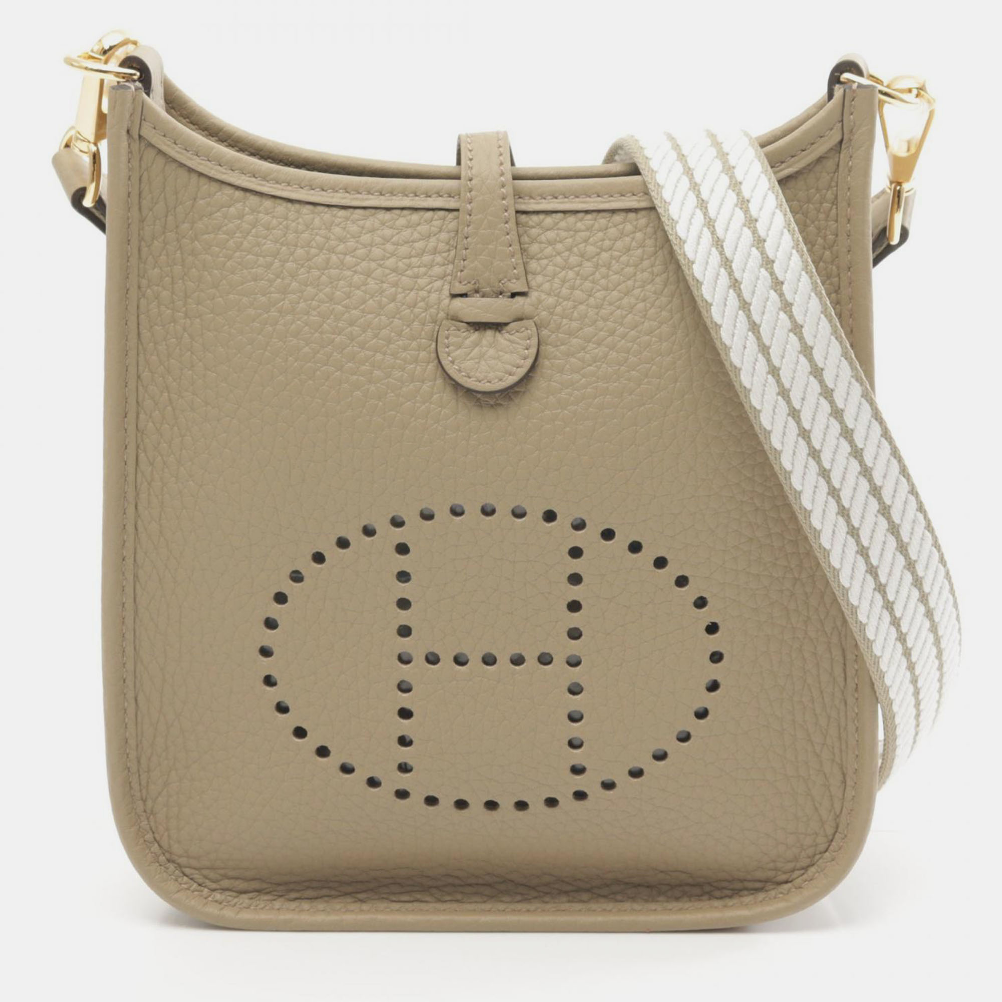 

Hermes Beige Leather Evelyne TPM Crossbody Bag