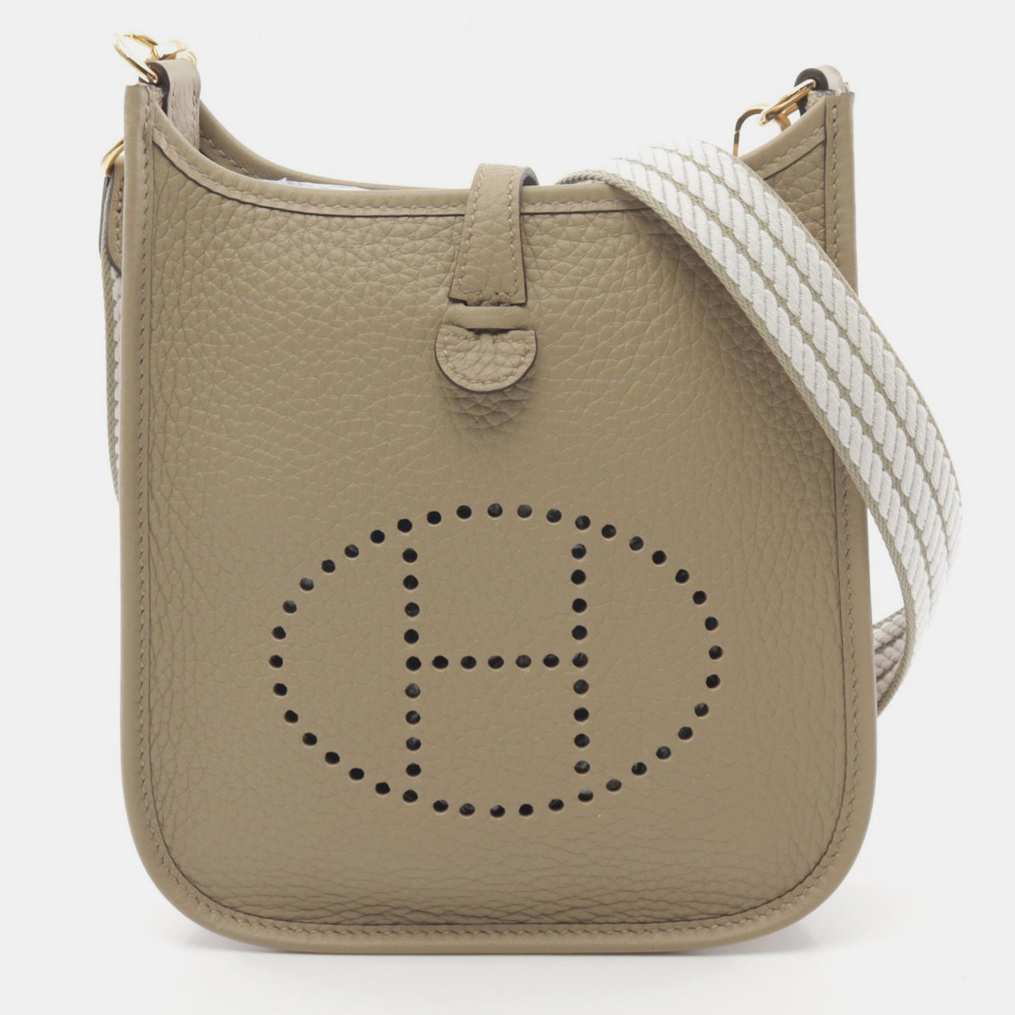 

Hermes Beige Leather Evelyne TPM Crossbody Bag