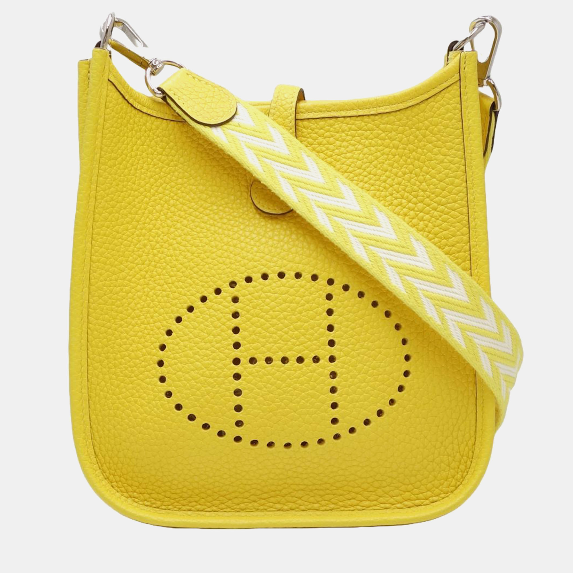 

Hermes Yellow Leather Evelyne TPM Crossbody Bag