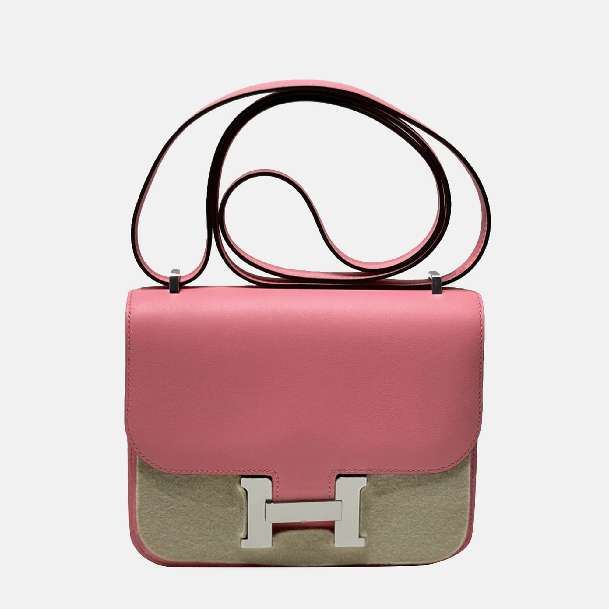 

Hermes Summer Pink swift leather 19 constance bag