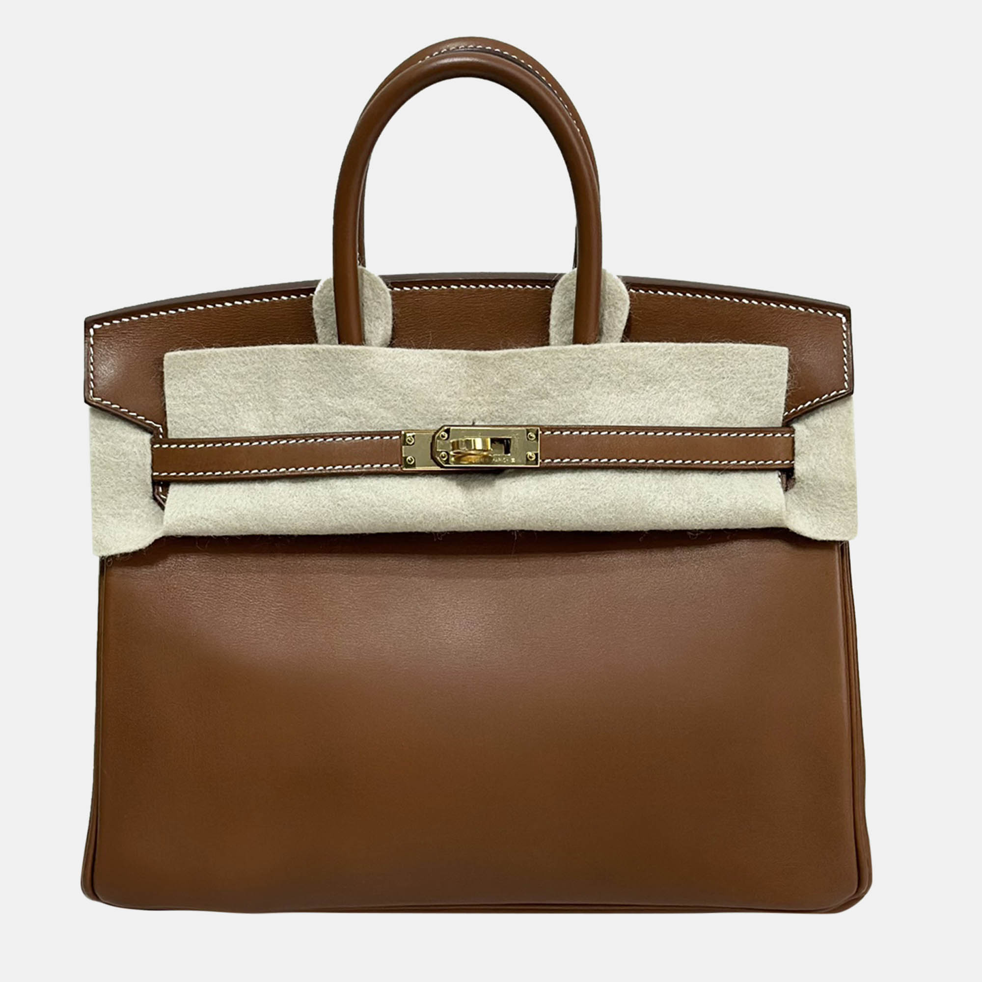 

Hermes barenia leather Birkin 25 bag, Brown