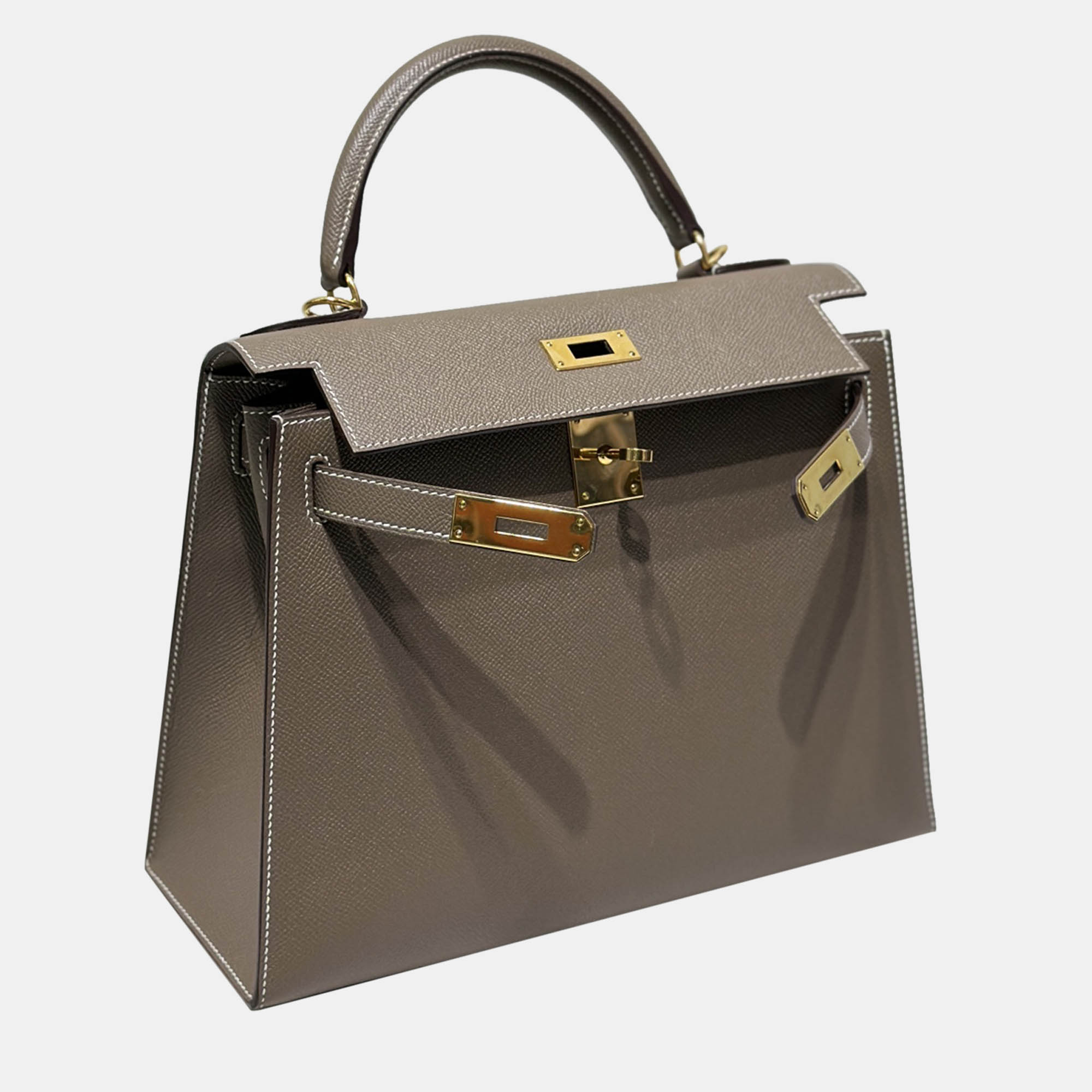 

Hermes Elephant grey (Etoupe) Epsom leather kelly 28 bag