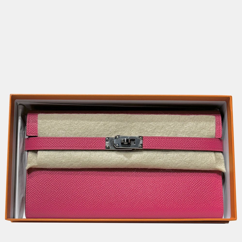 

Hermes Pink Chevre Mysore Kelly To Go Wallet