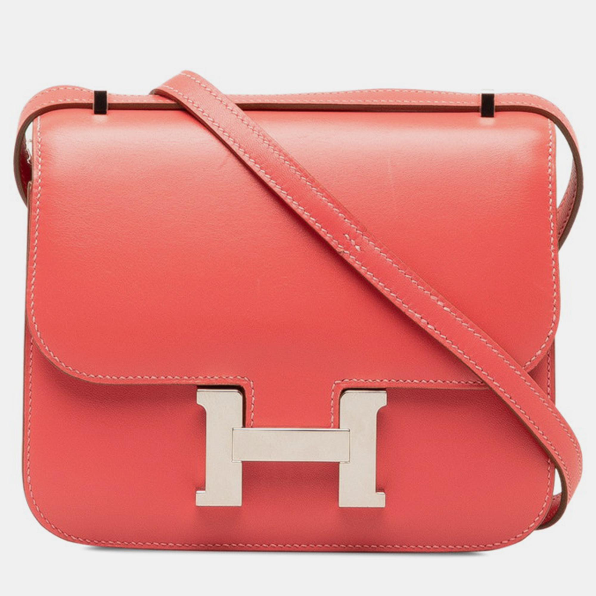 

Hermes Pink Leather Constance III Mini Crossbody Bag