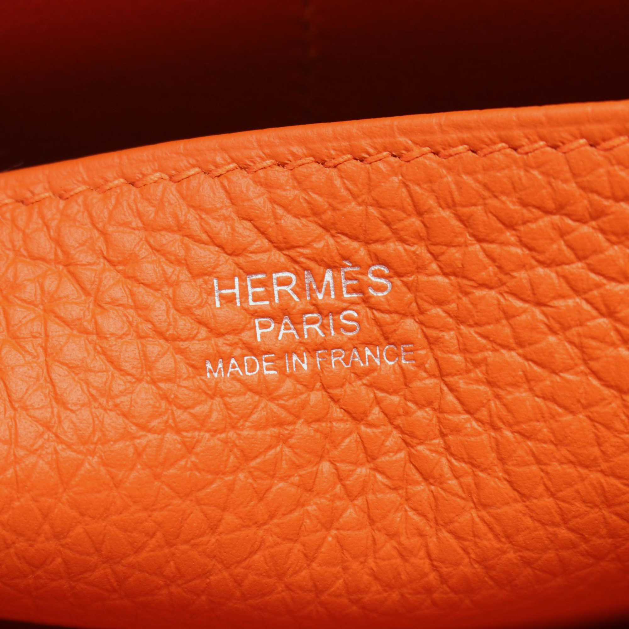 Hermes Orange Leather Arzan 25 Handbag 