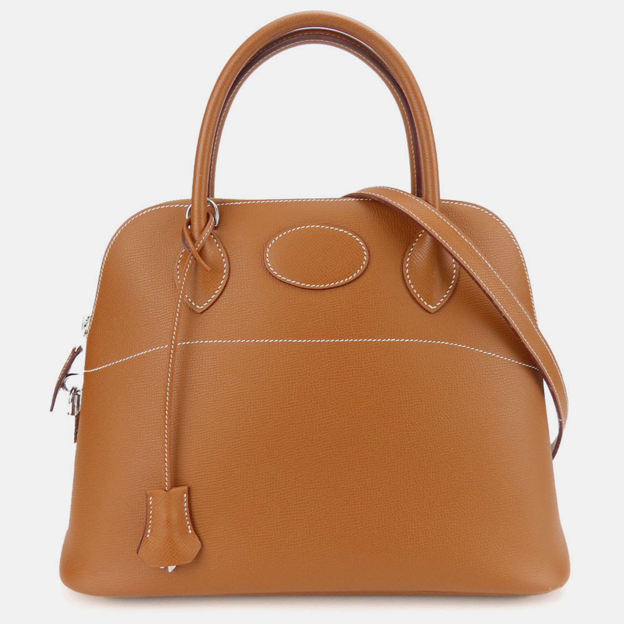 

Hermes Gold Leather Bolide 31 Handbag