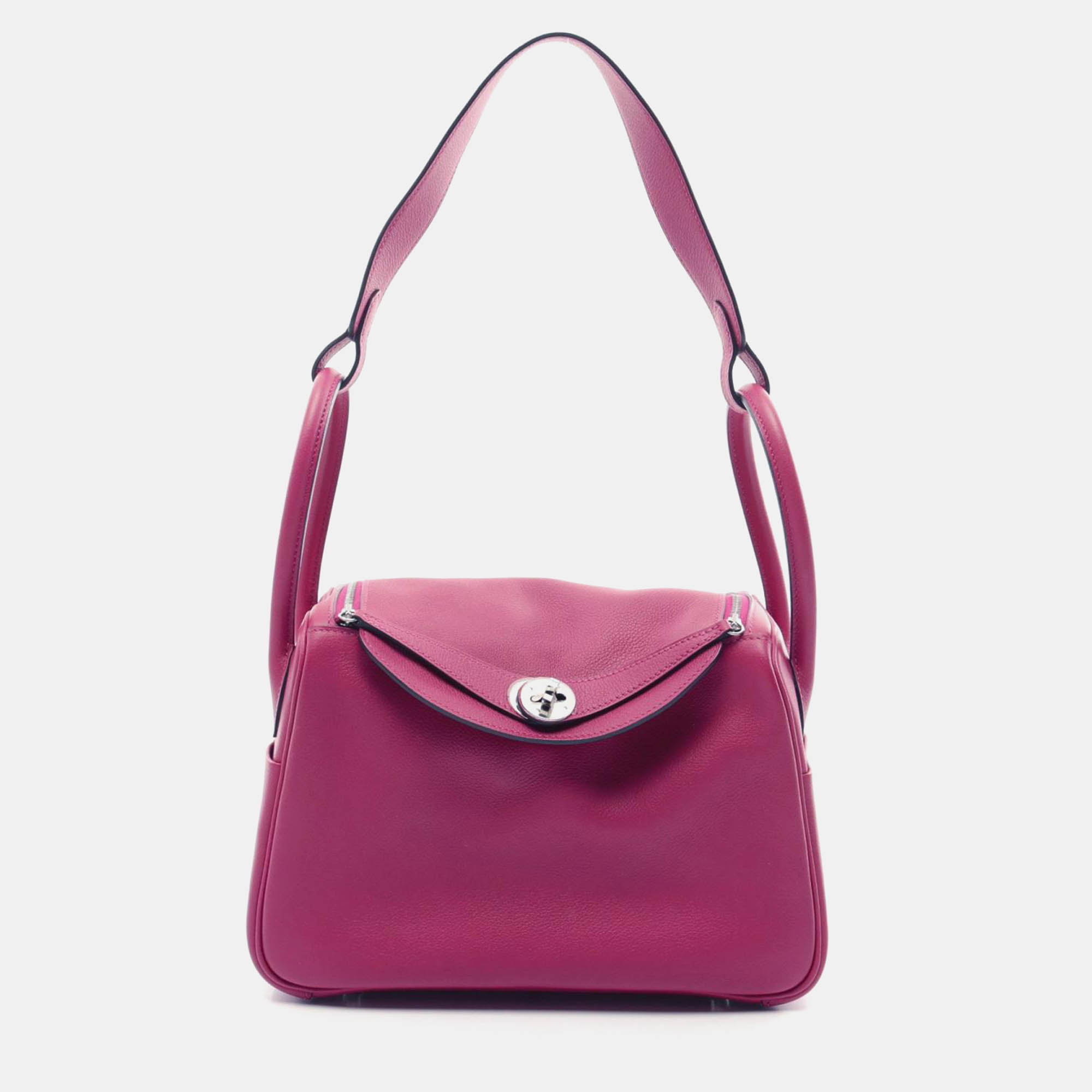 

Hermes Purple Leather Lindy 26 Shoulder Bag