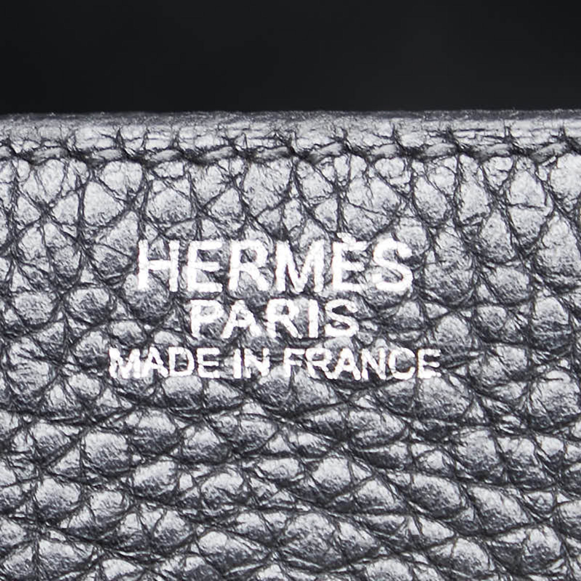 Hermes Black Leather Lindy 30 Handbag 