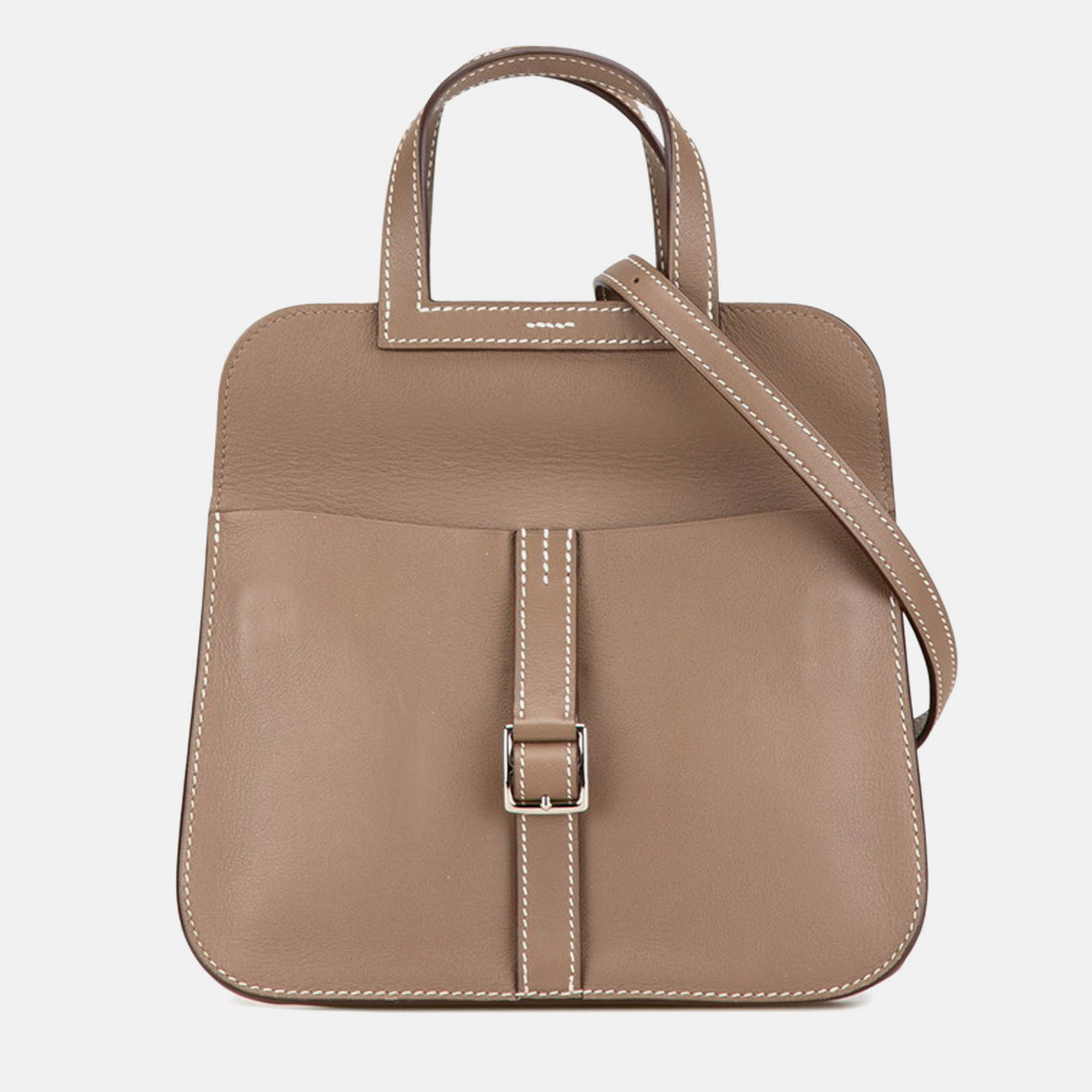 

Hermes Brown Leather Arzan Mini Handbag