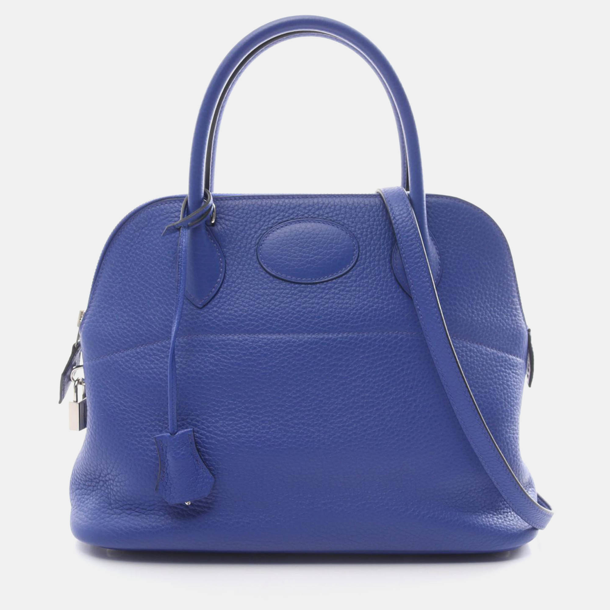 

Hermes Blue Leather Bolide 31 Handbag