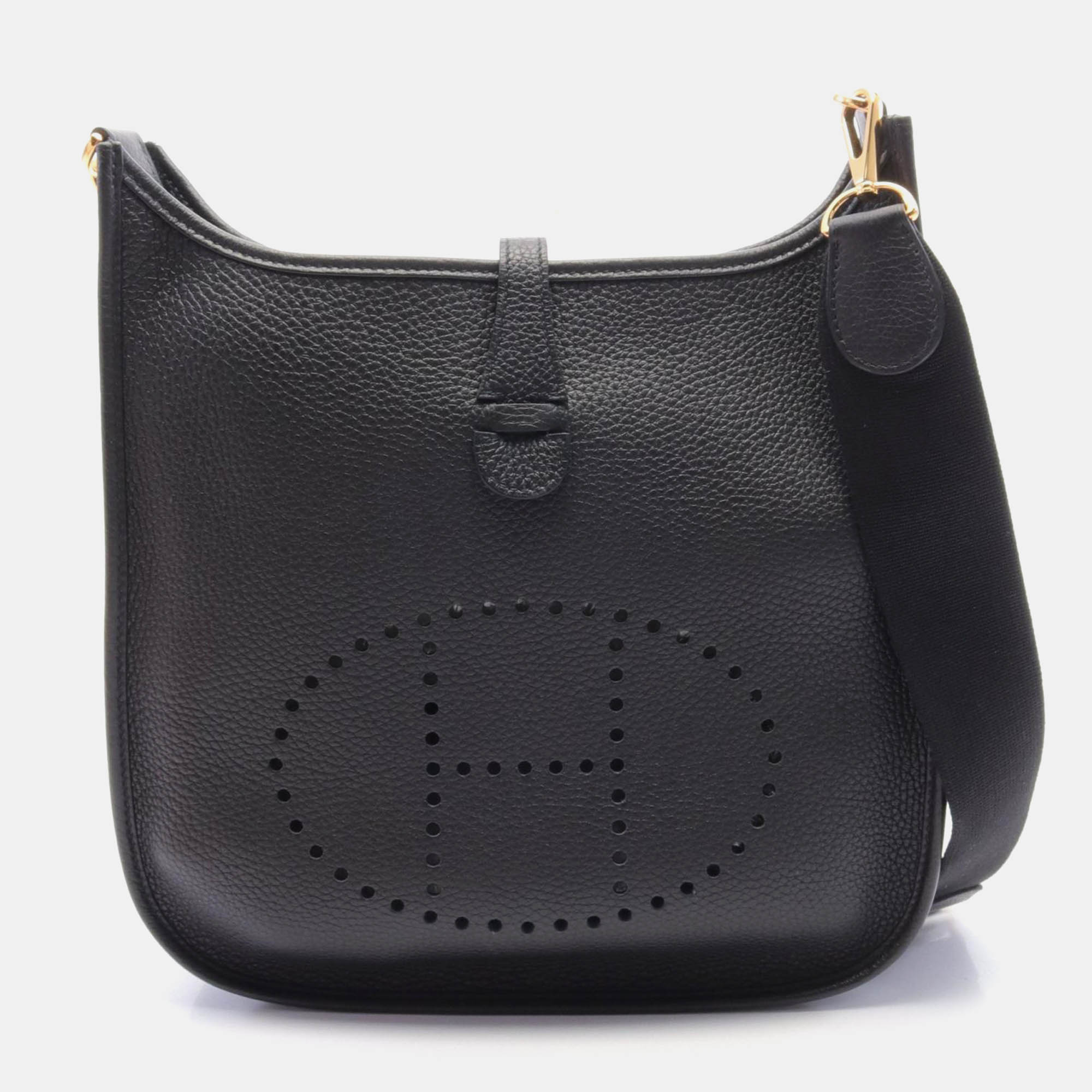 

Hermes Black Leather Evelyne III PM Crossbody Bag