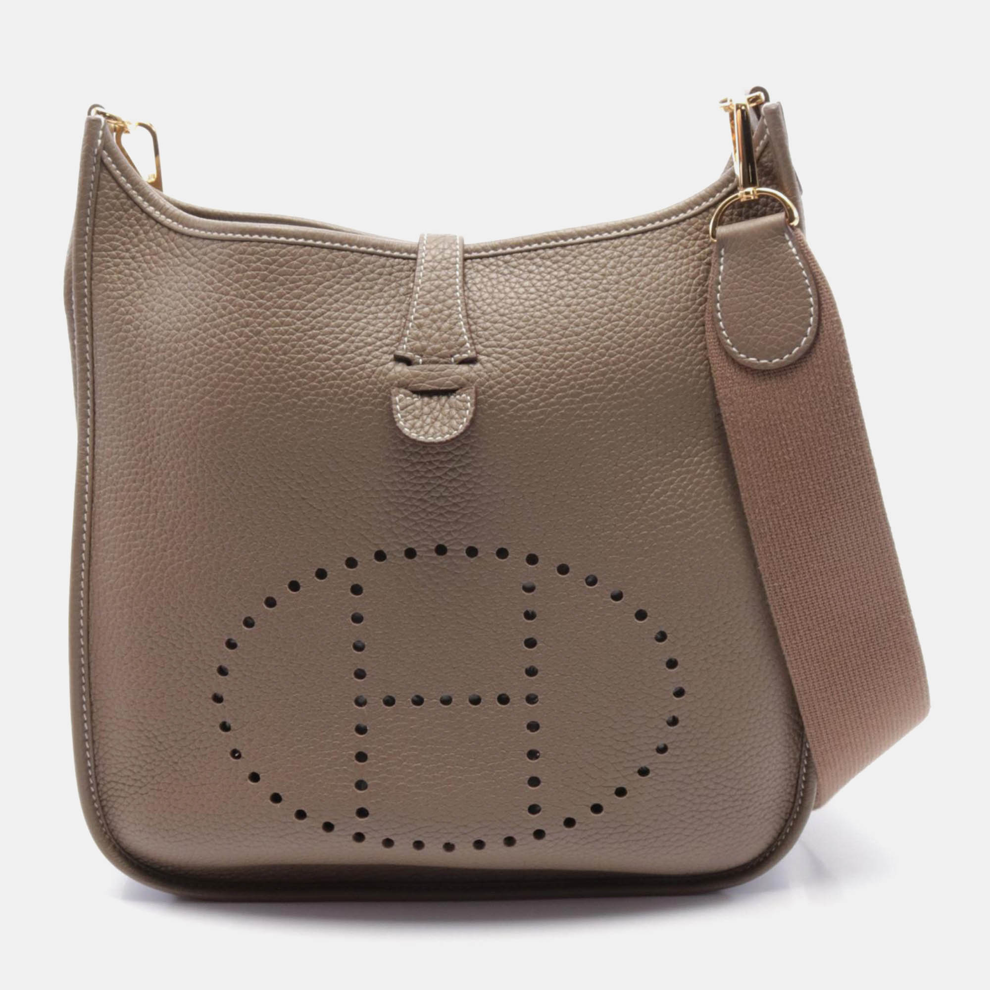 

Hermes Brown Leather Evelyne III PM Crossbody Bag