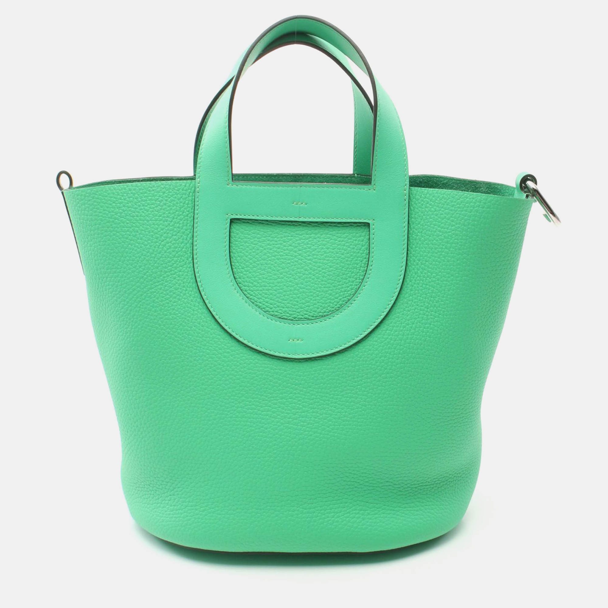 

Hermes Green Leather In The Loop 23 Handbag