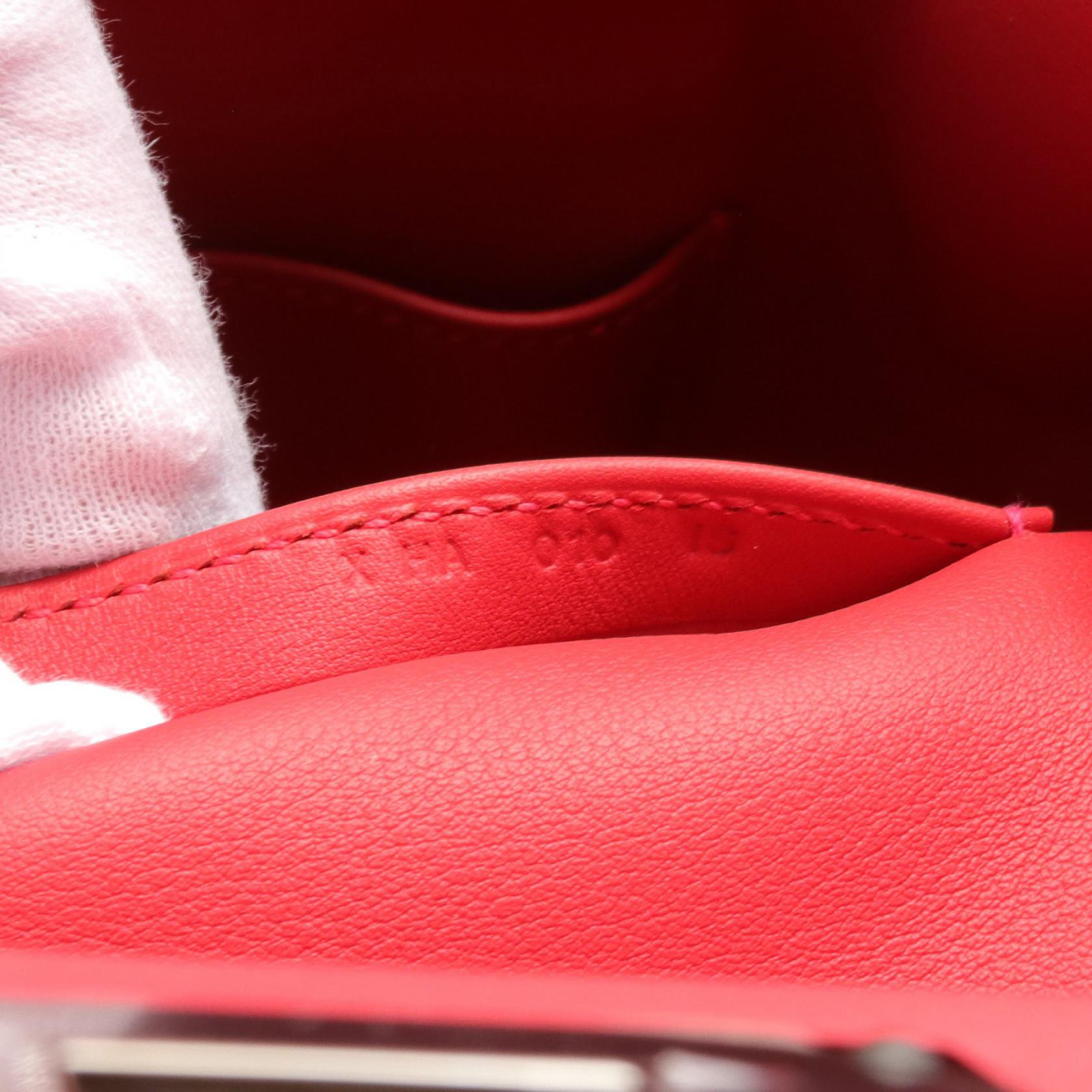 Hermes Red Leather Toolbox 20 Handbag 