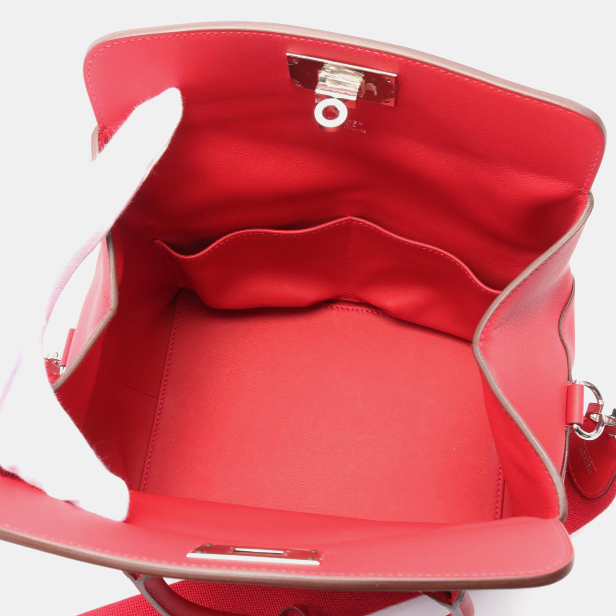 Hermes Red Leather Toolbox 20 Handbag 