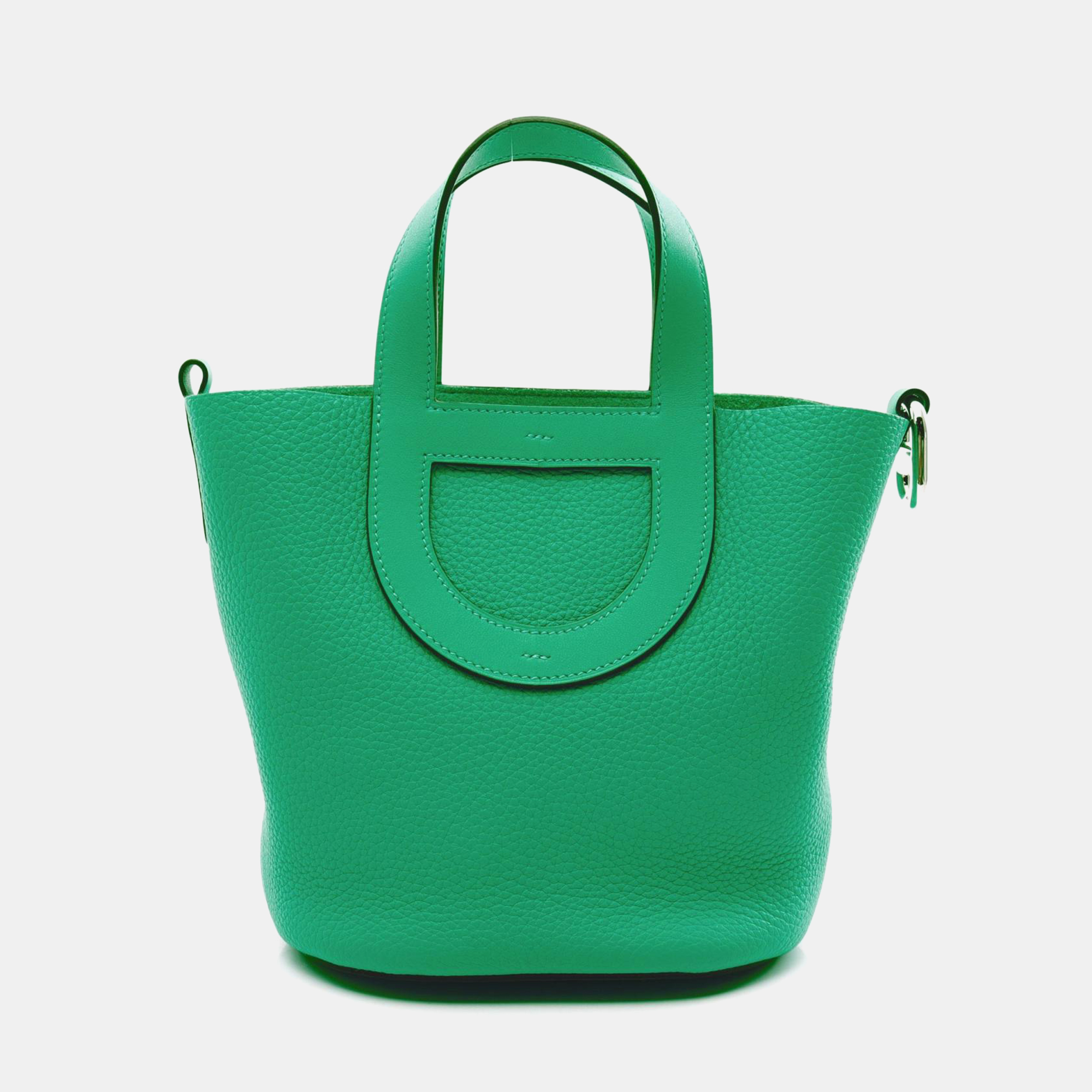 

Hermes Green Leather In The Loop 18 PM Handbag